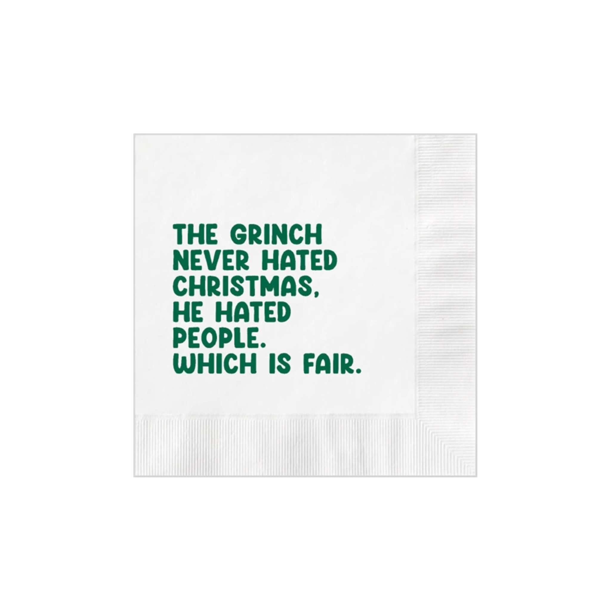 Grinch Cocktail Napkin