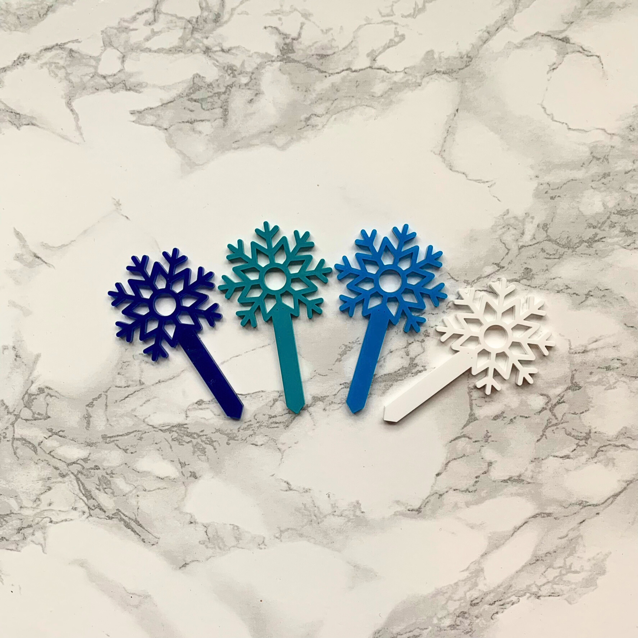 Snowflake Cupcake Toppers