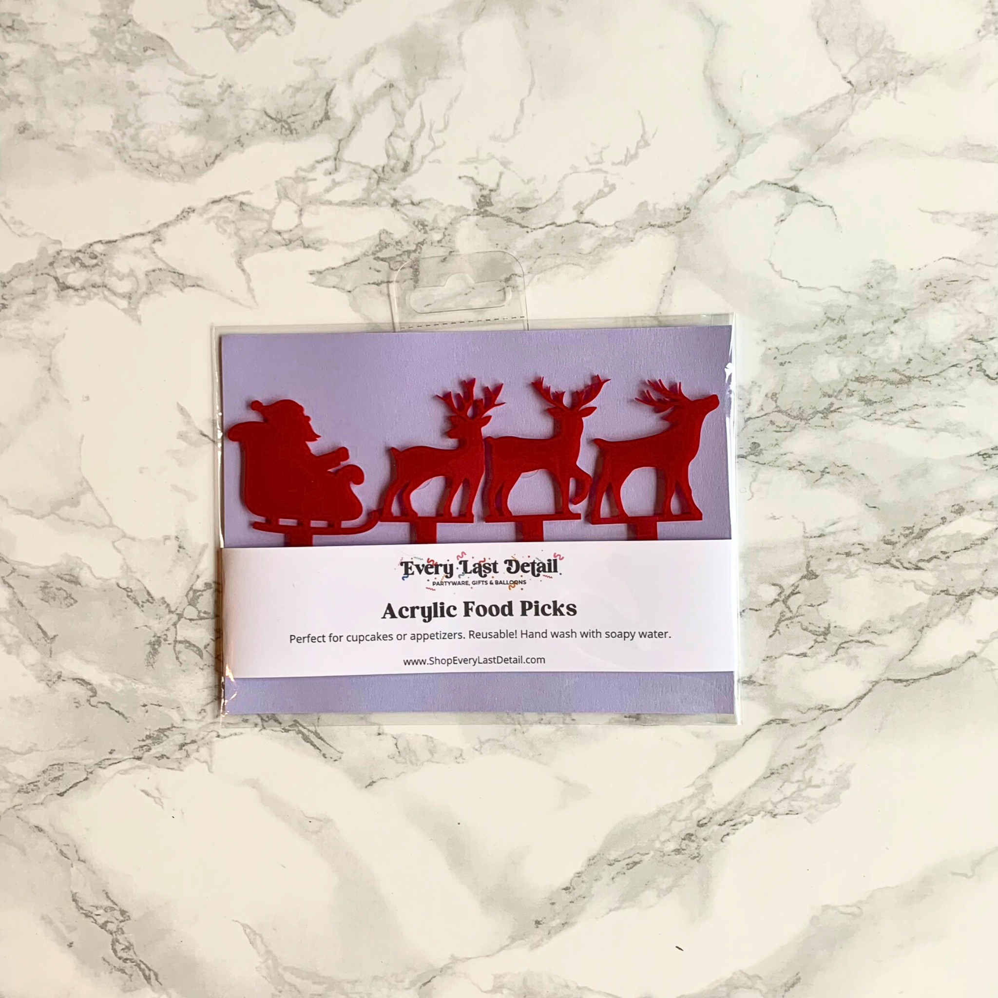 Santa Sleigh Cupcake Toppers