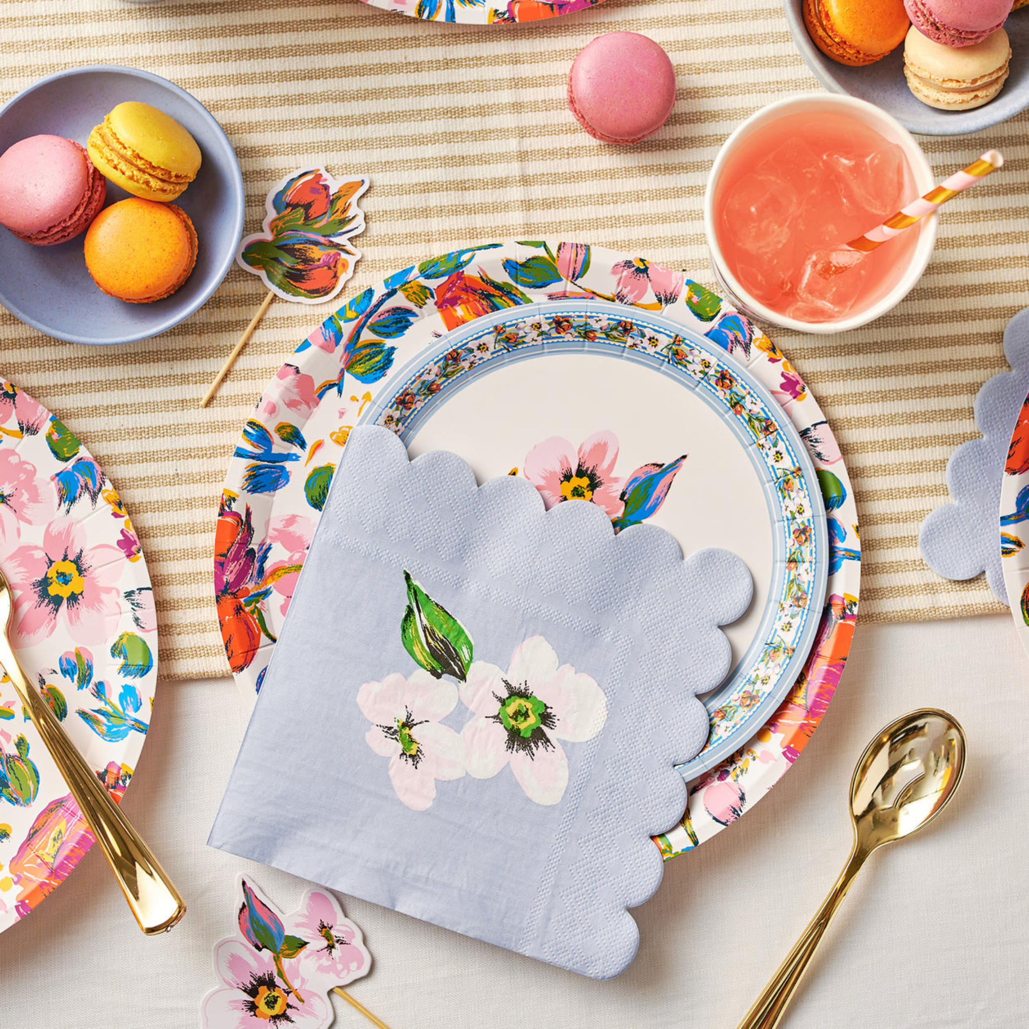 Sea Air Floral Large Napkins