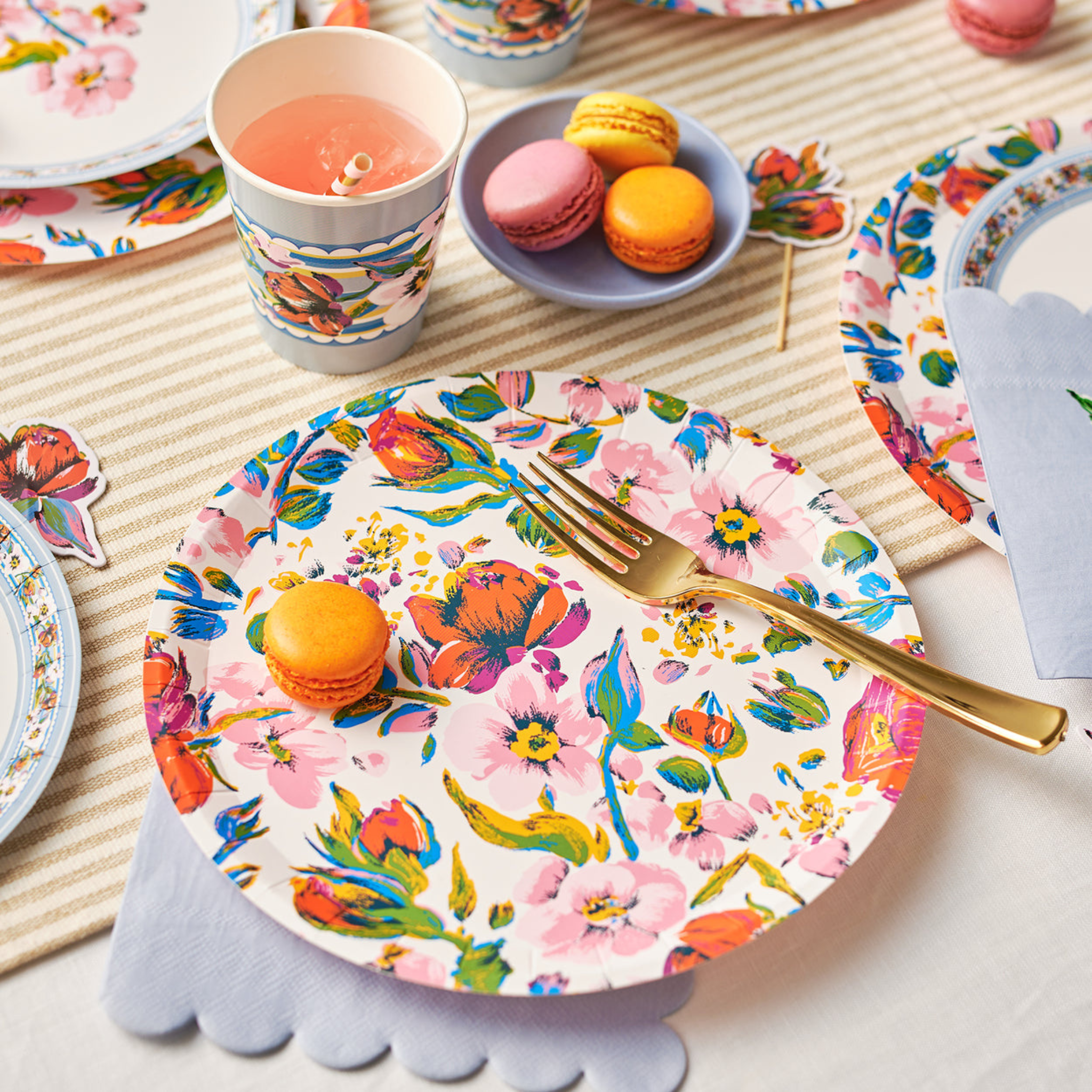 Sea Air Floral Large Plate