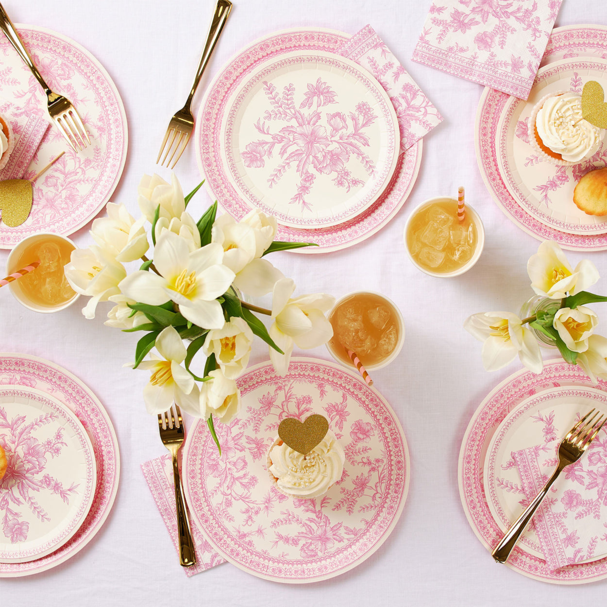 Pink Toile Small Plate