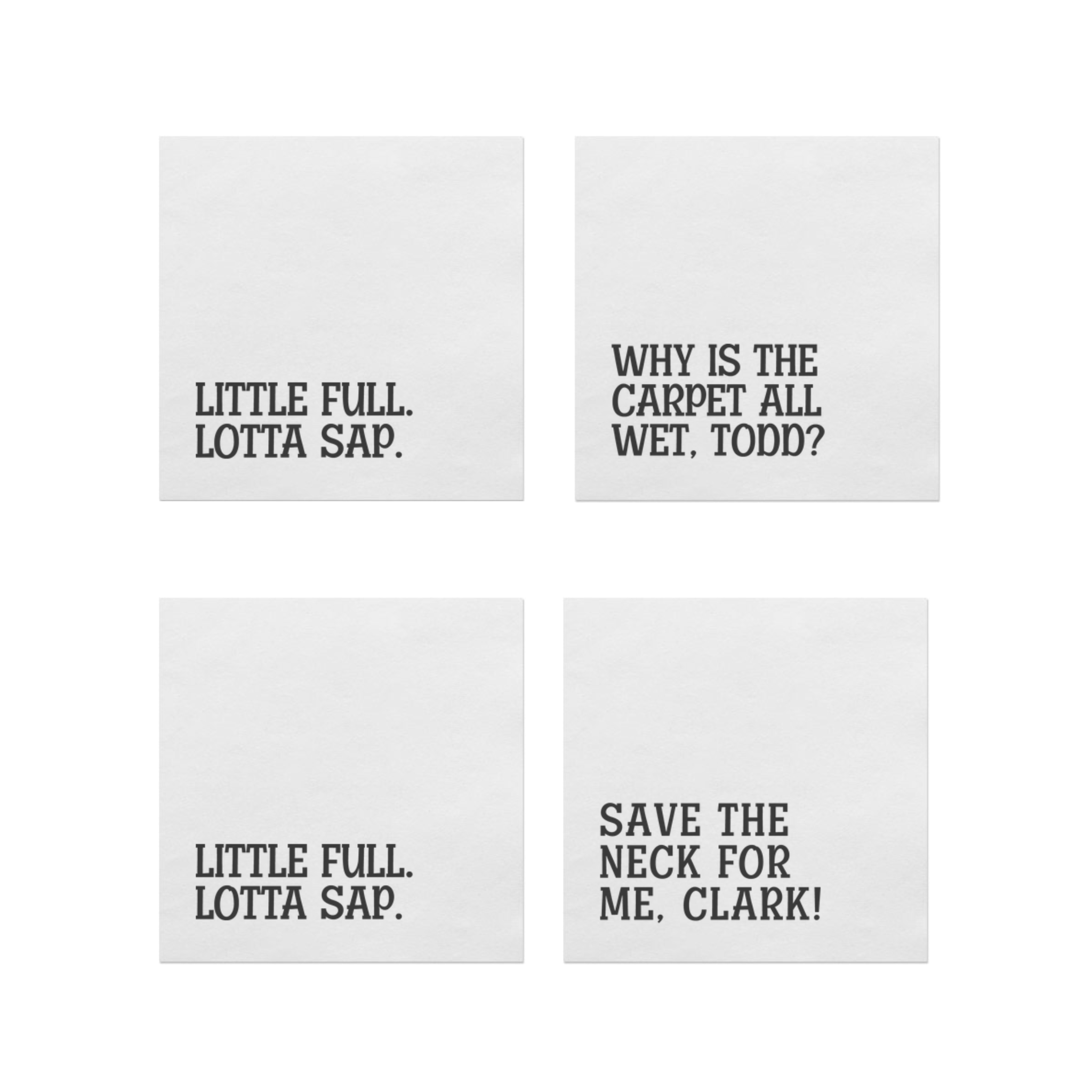 Christmas Vaca Sayings Small Napkin