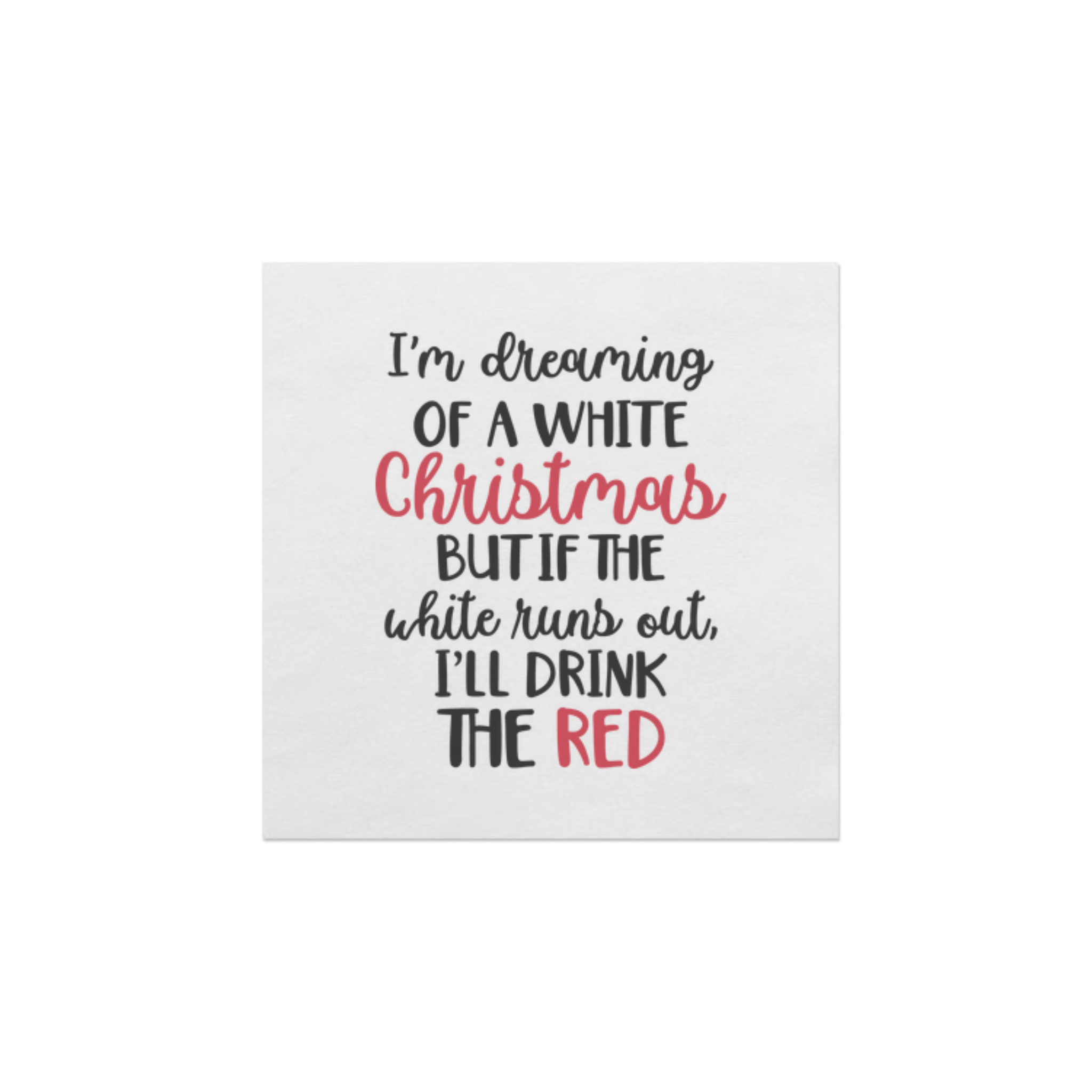 White Christmas Small Napkin