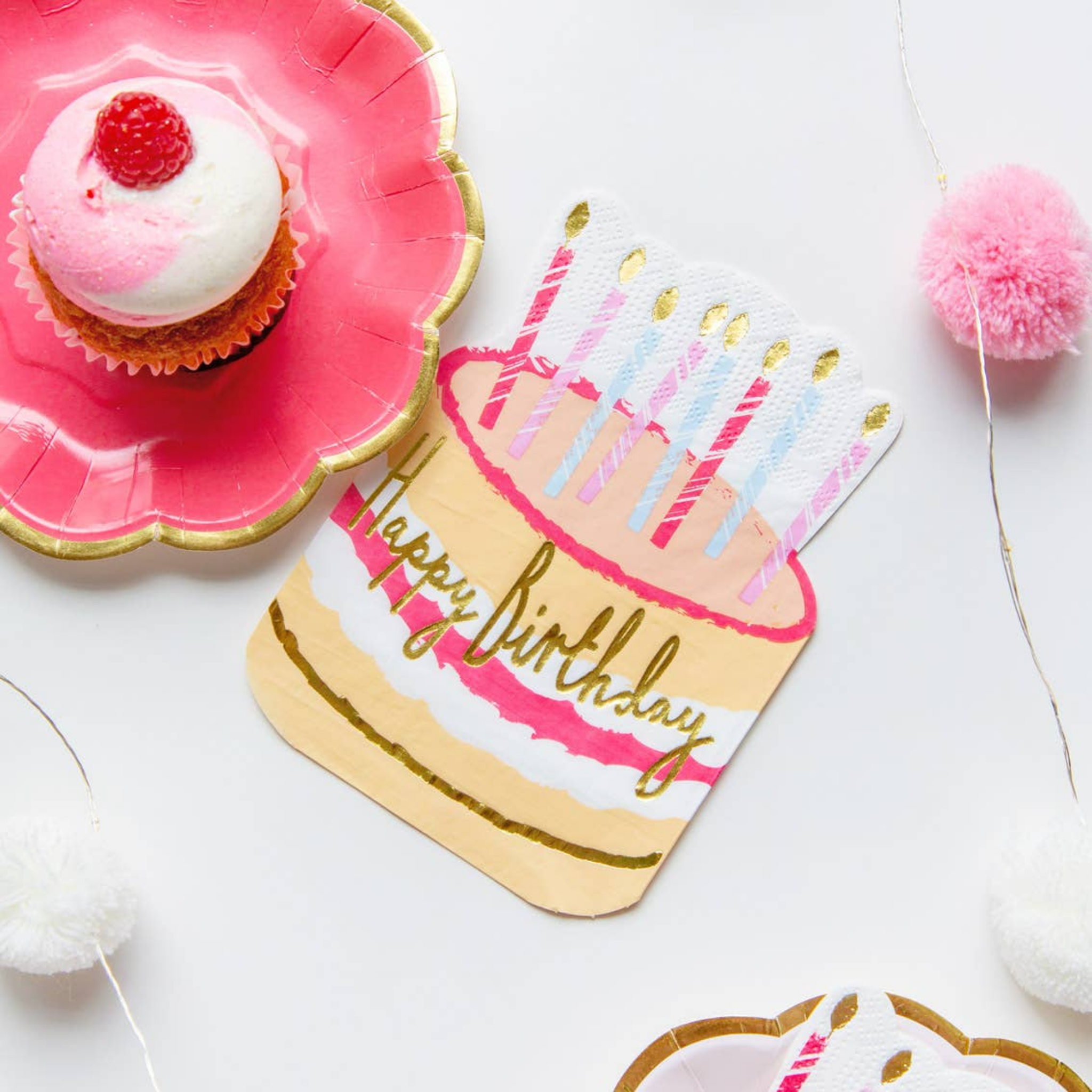 Cake Happy Birthday Napkins