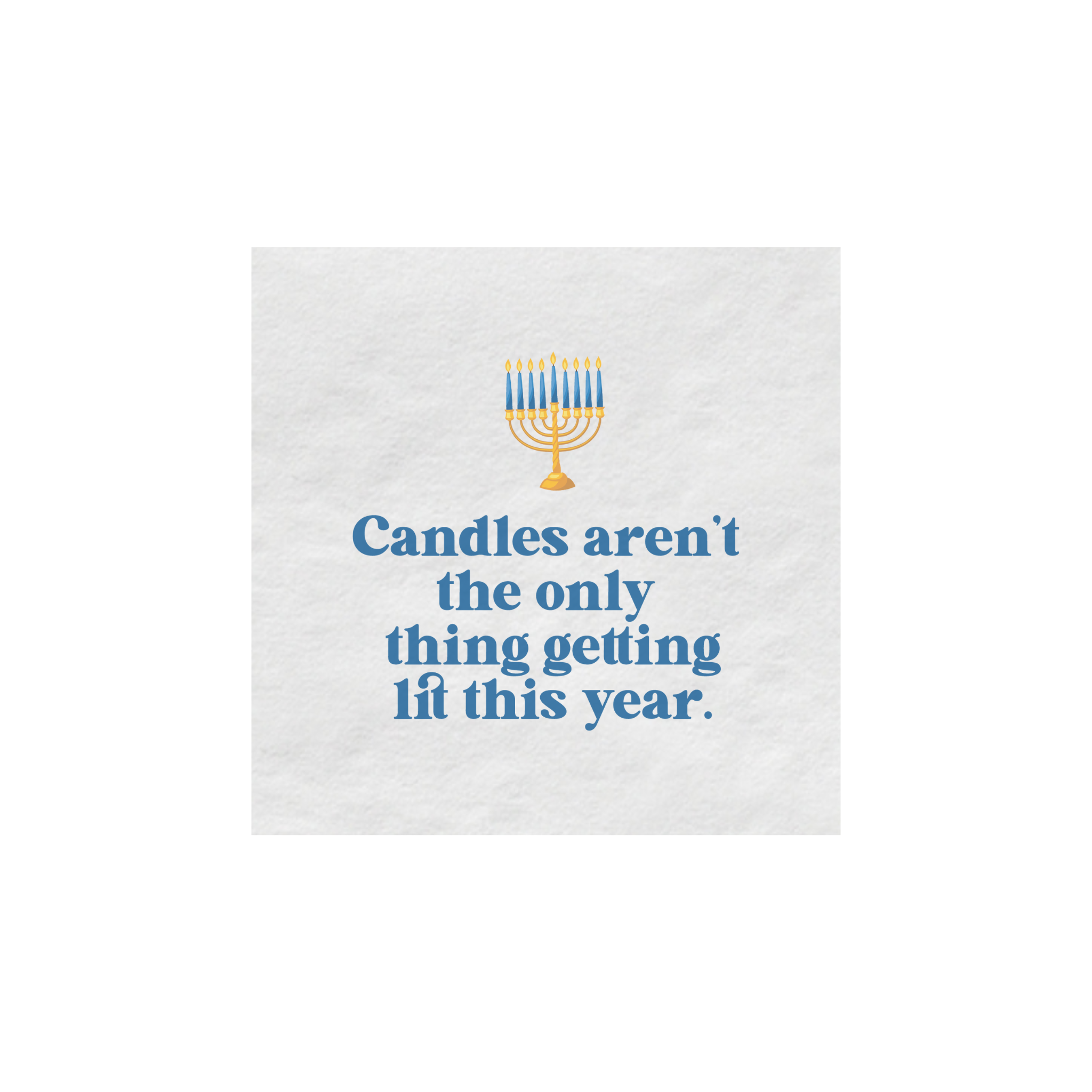 Lit Candles Small Napkin