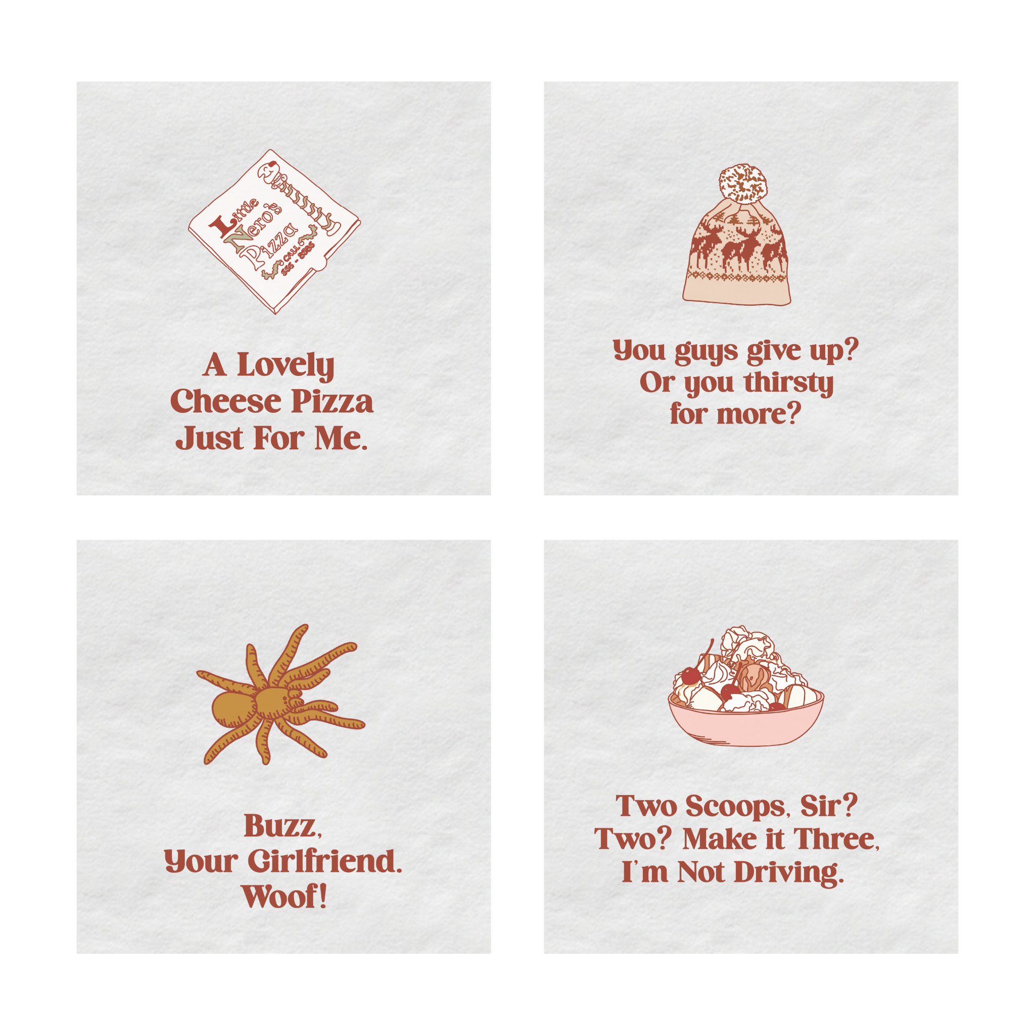 Home Alone Saying Small Napkin