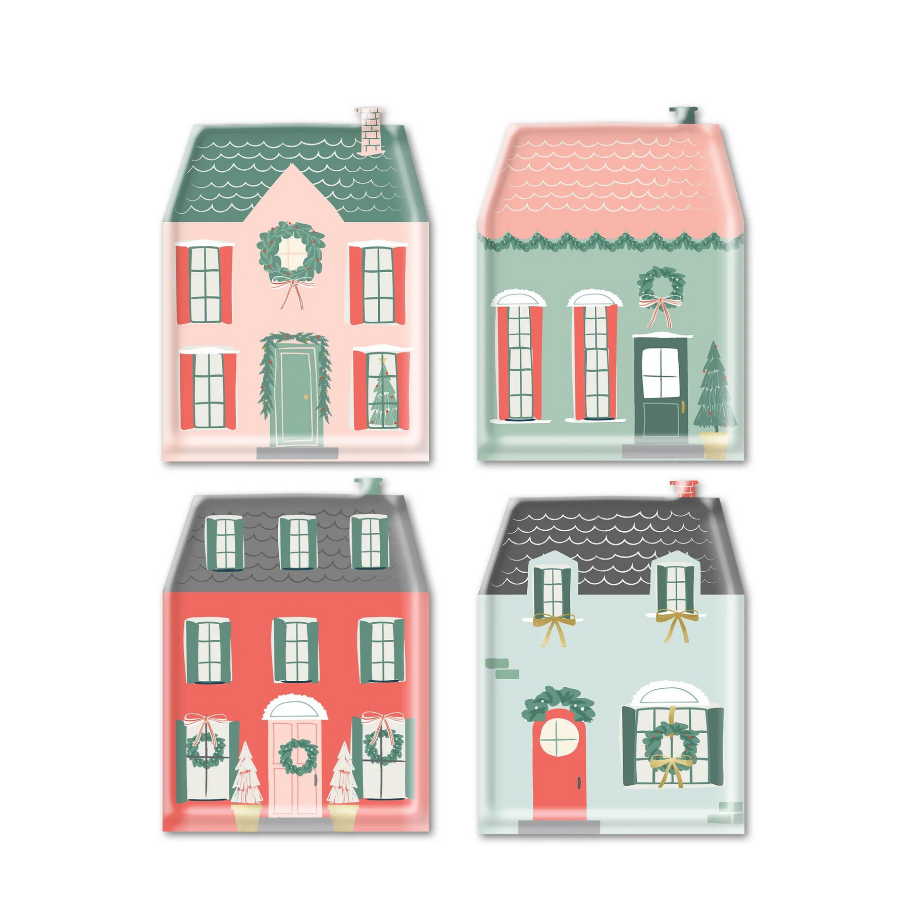 Christmas Village Plates