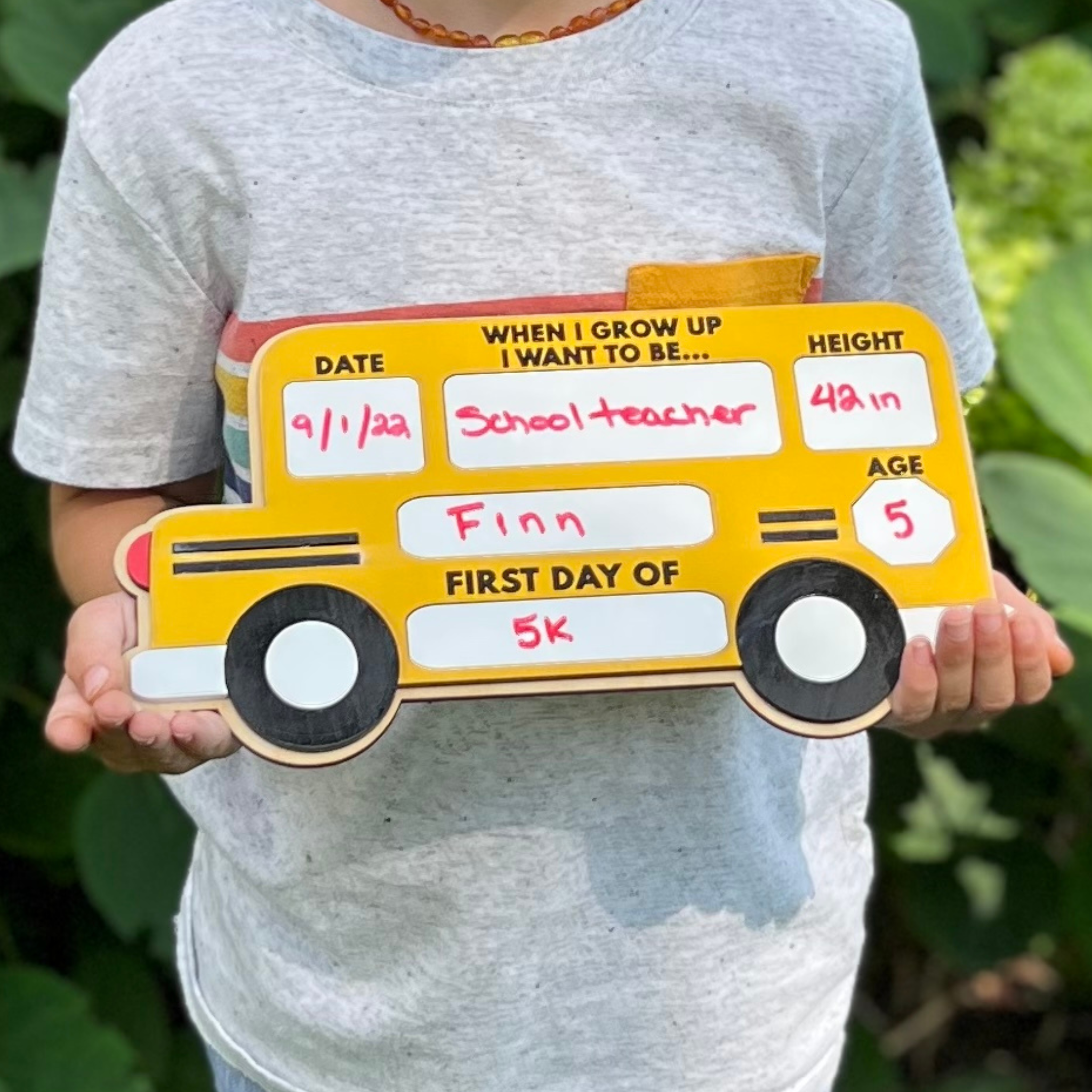 First Day of School Sign: Bus