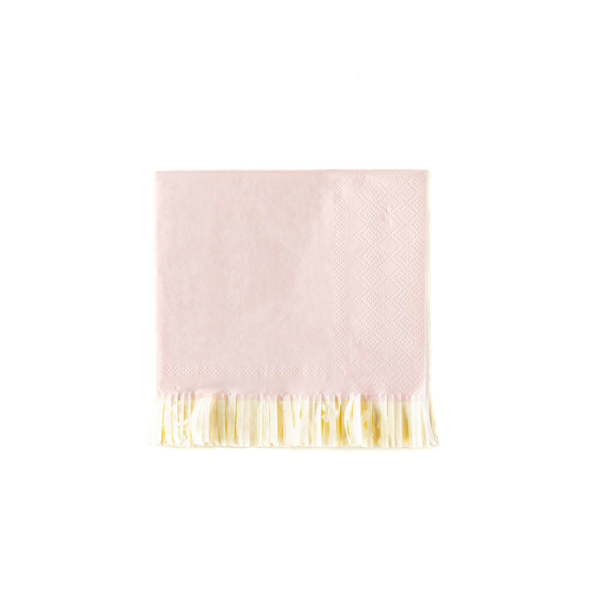 Pink Fringe Small Napkins