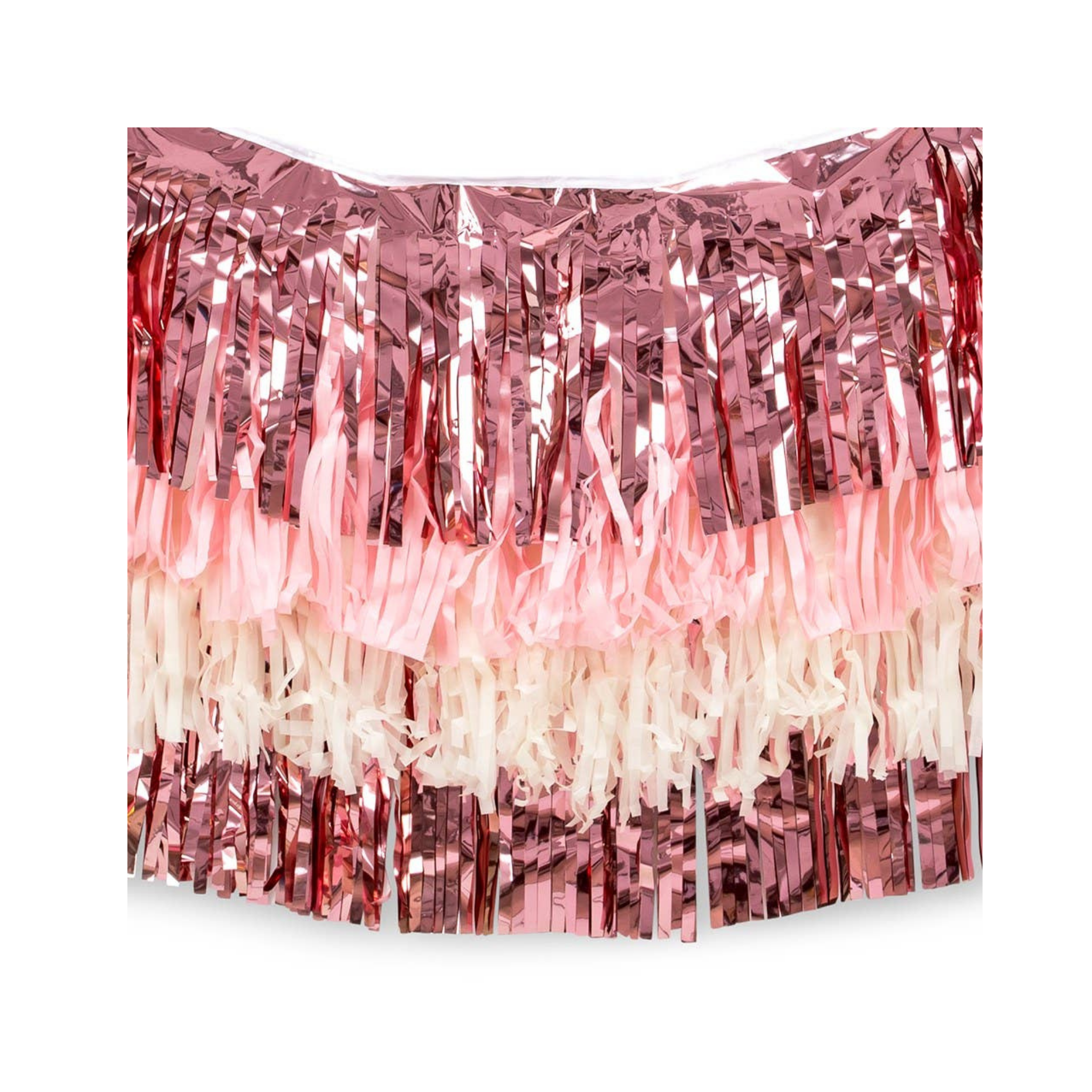 Tissue Paper & Metallic Foil Fringe Garland