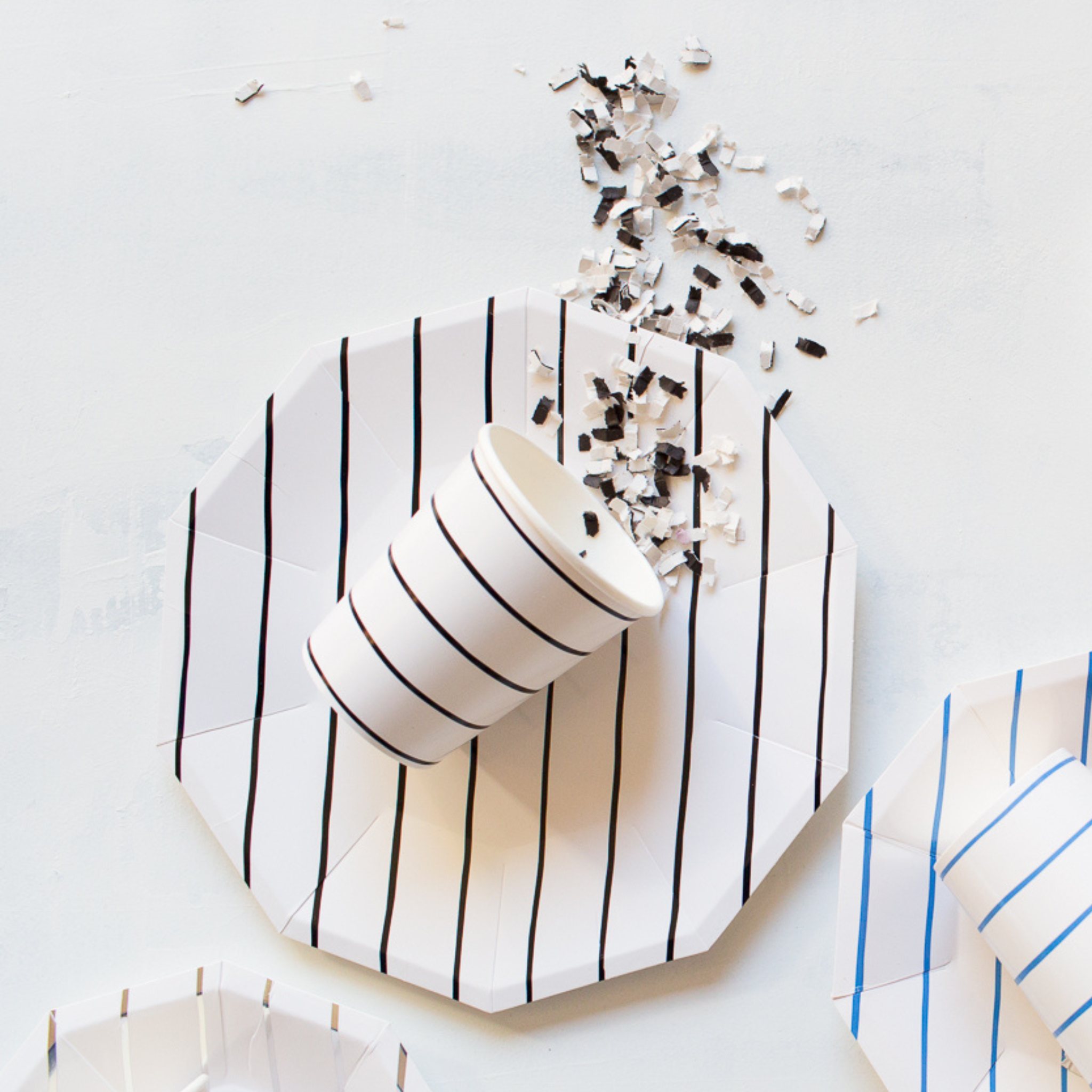 Black Stripe Cups