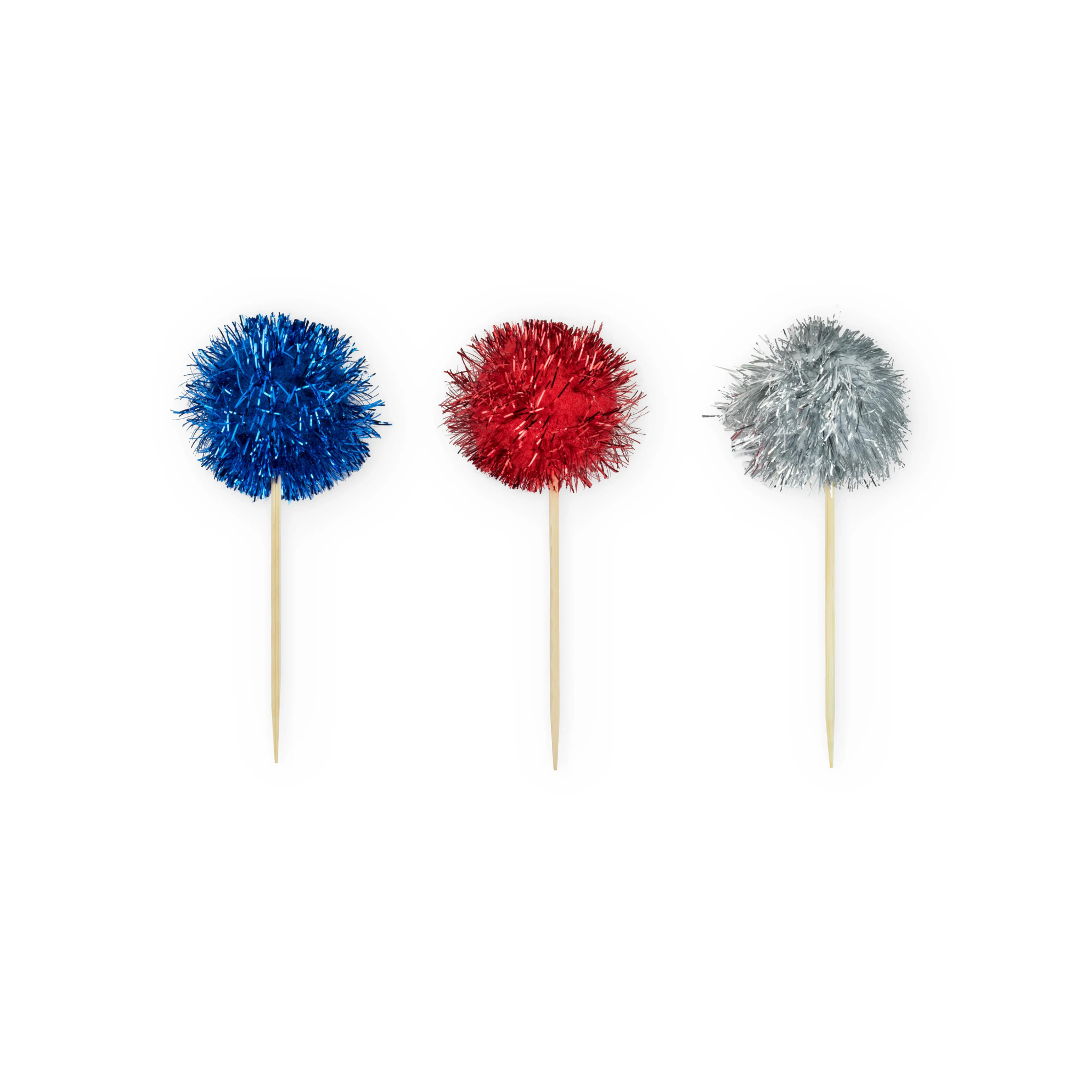 Red, White, Blue Pom Party Picks