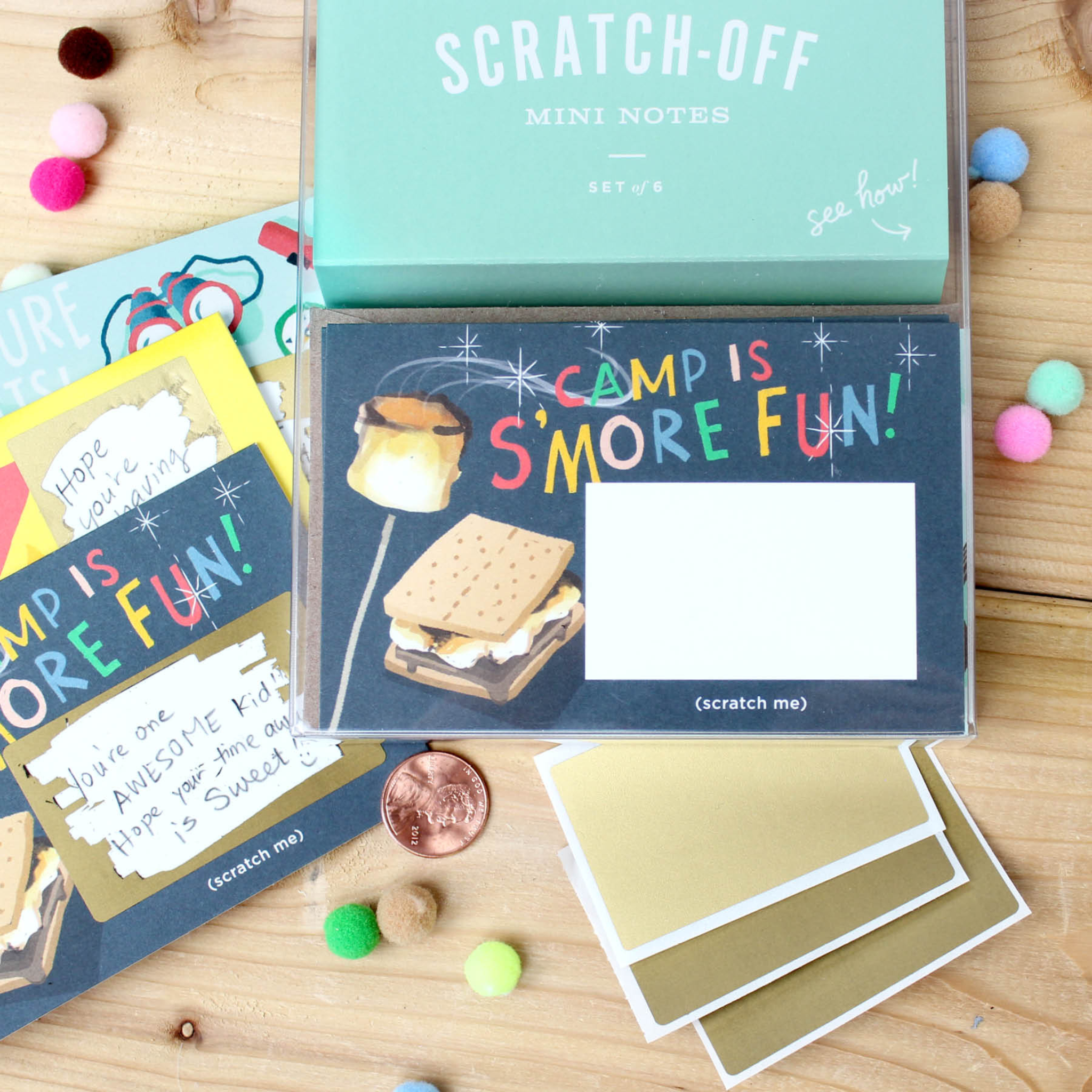 Scratch-off Mini Notes Set - Camp