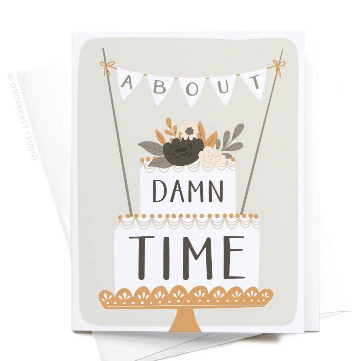 About Time Wedding Cake Card