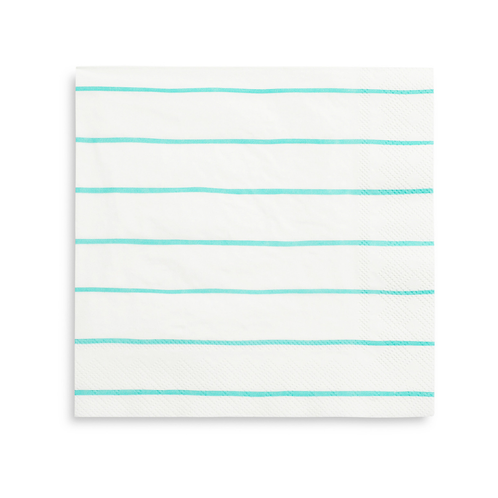 Aqua Striped Large Napkins
