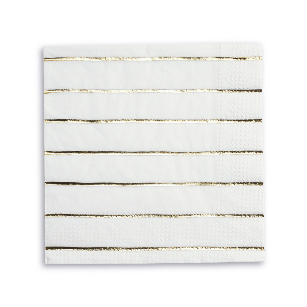 Gold Striped Large Napkins