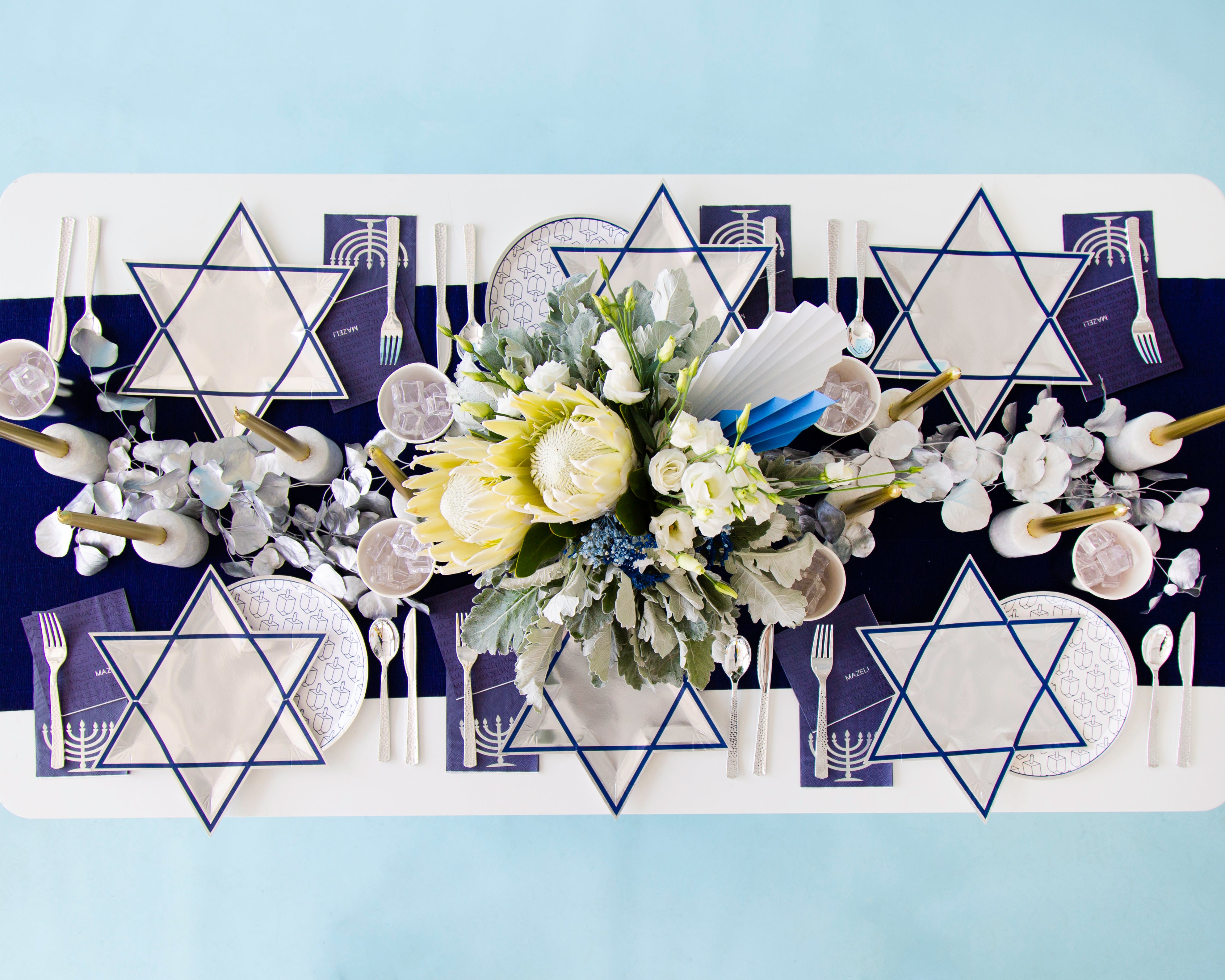 Silver Star of David Plates