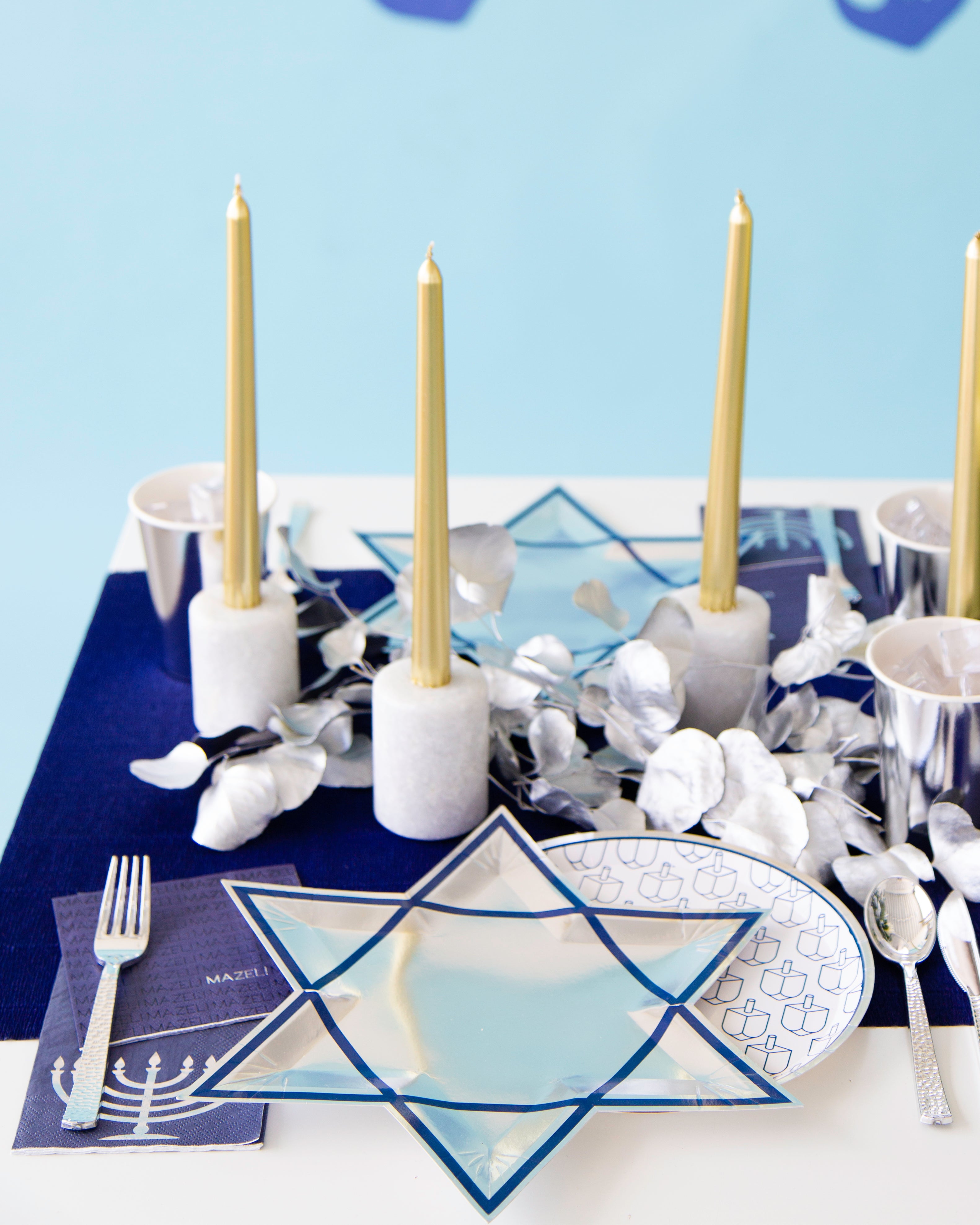 Silver Star of David Plates