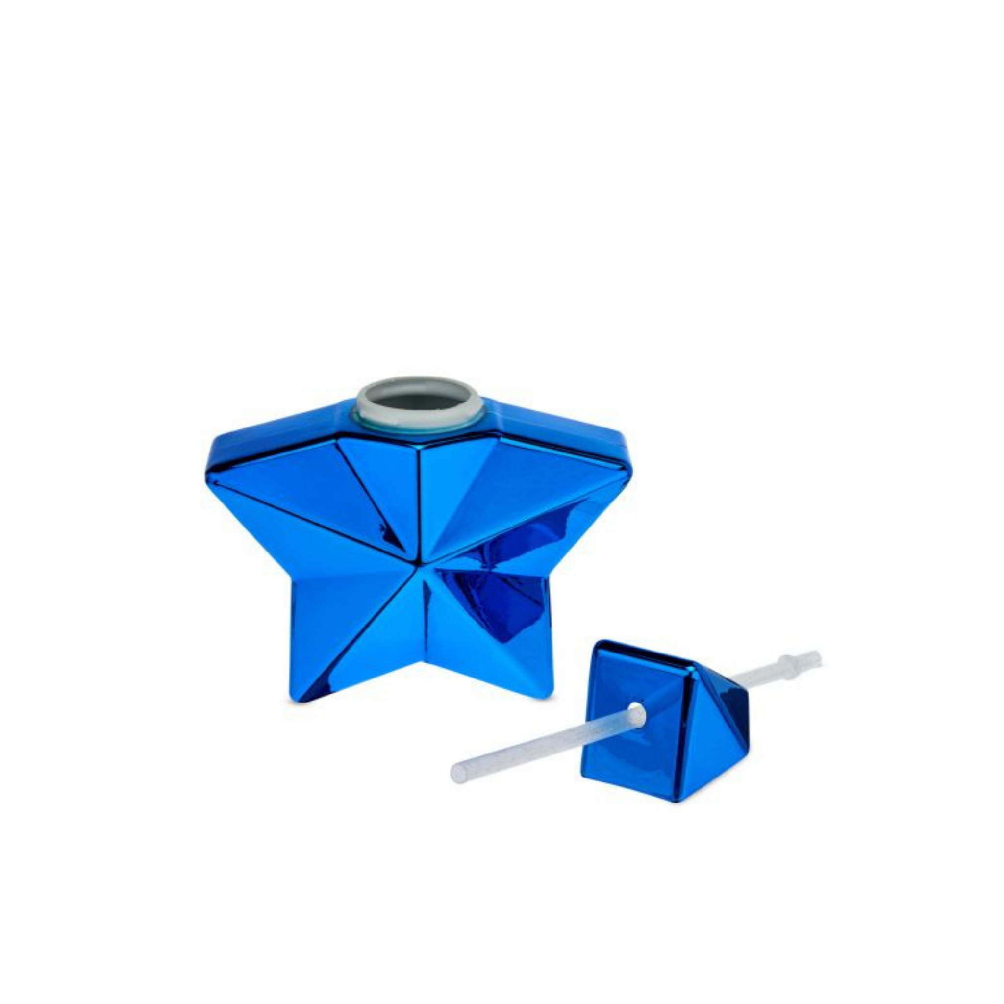Blue Metallic Star Drink Tumbler