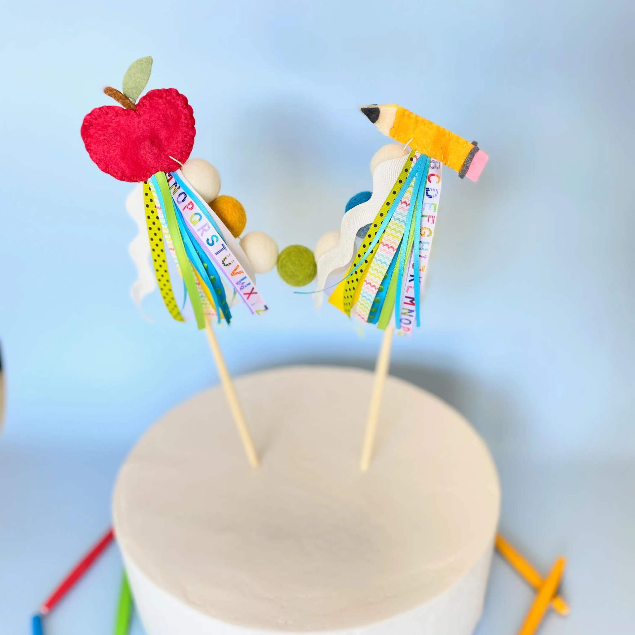 School Felt Cake Topper