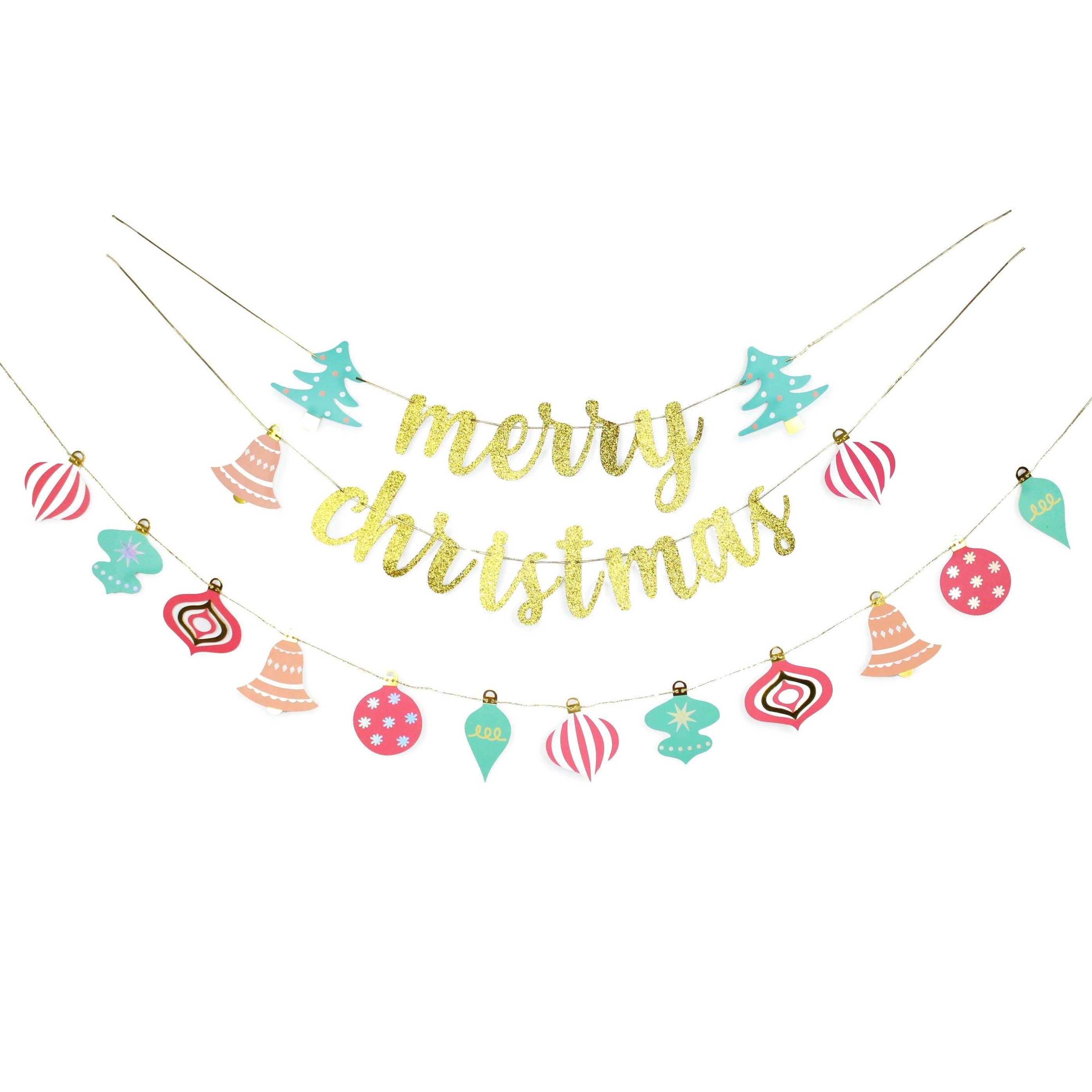 Gold Sparkles Christmas Banner