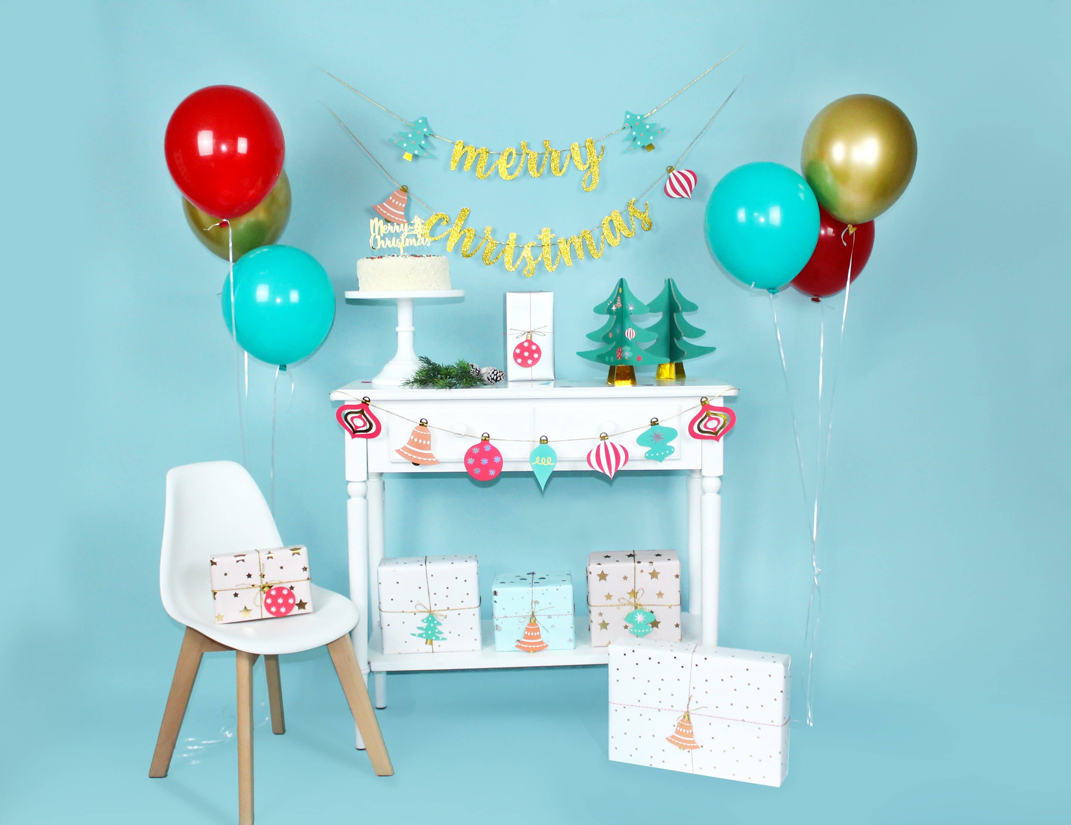 Gold Sparkles Christmas Banner