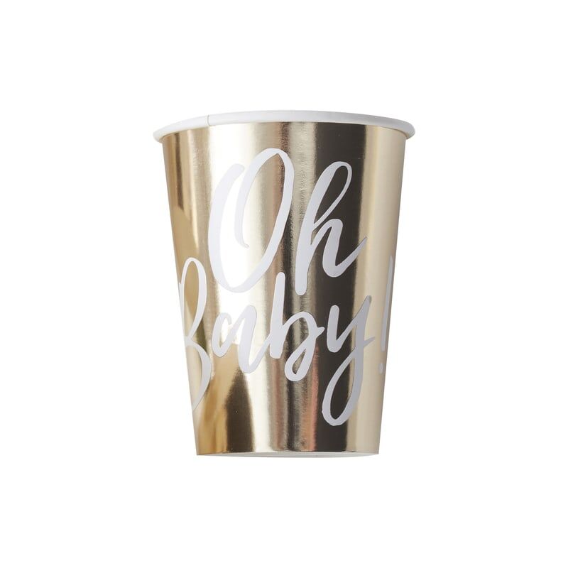 Gold 'Oh Baby' Cups