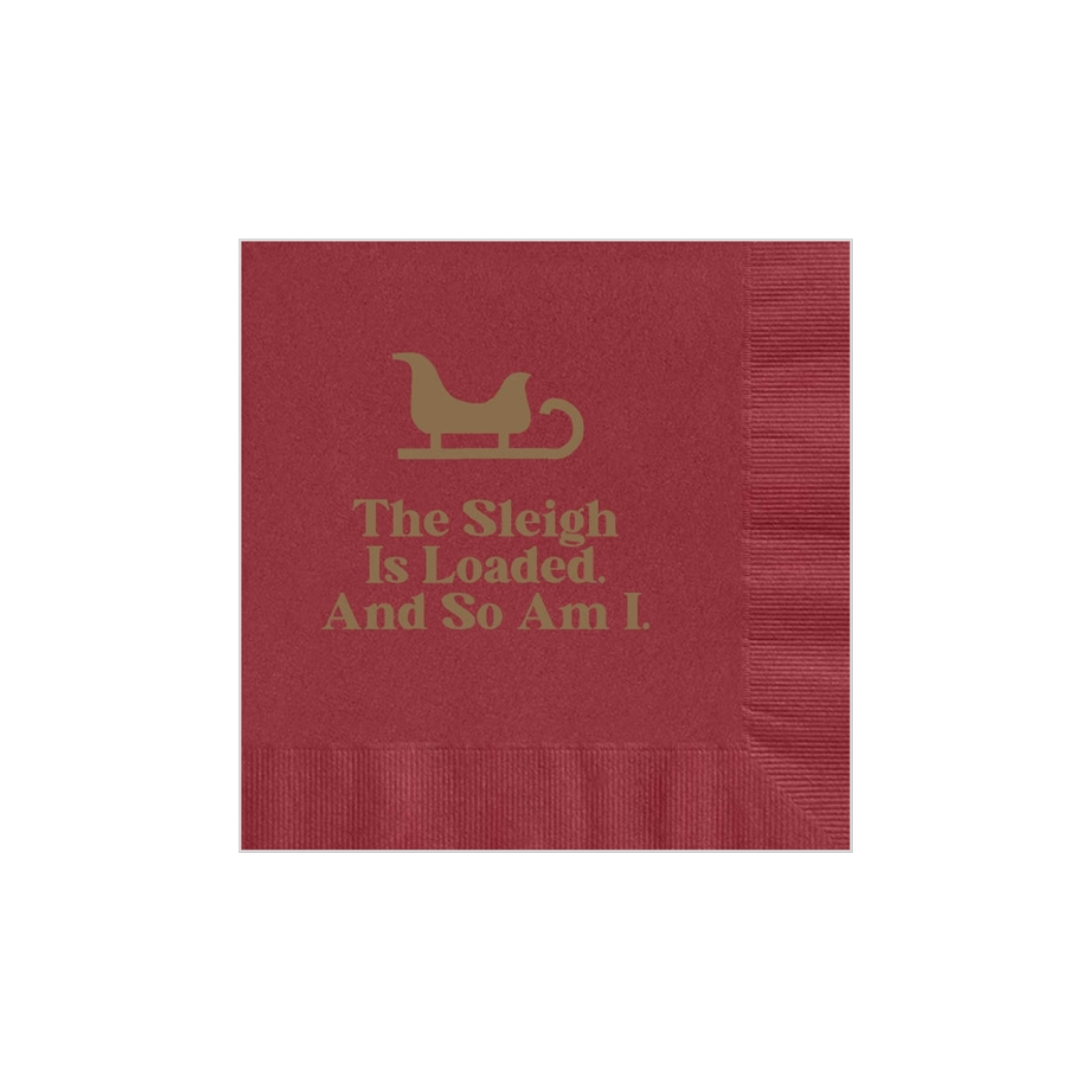 Sleigh Foil Cocktail Napkin