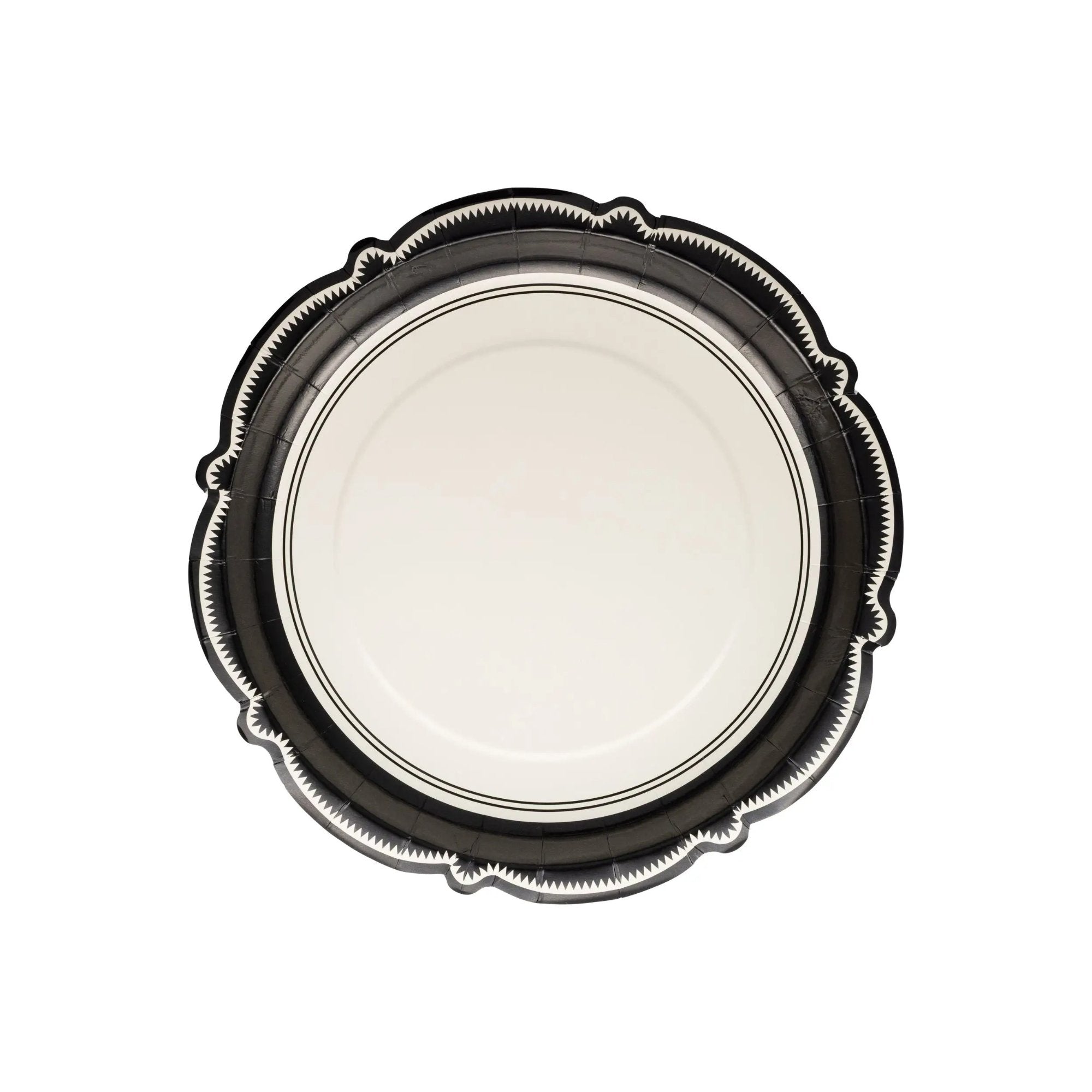 Black Bracket Edge Paper Plate