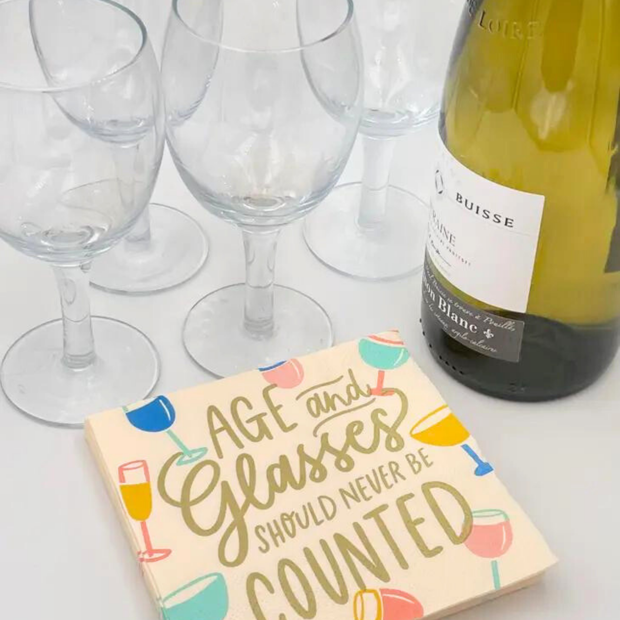 Ages & Glasses Small Napkins