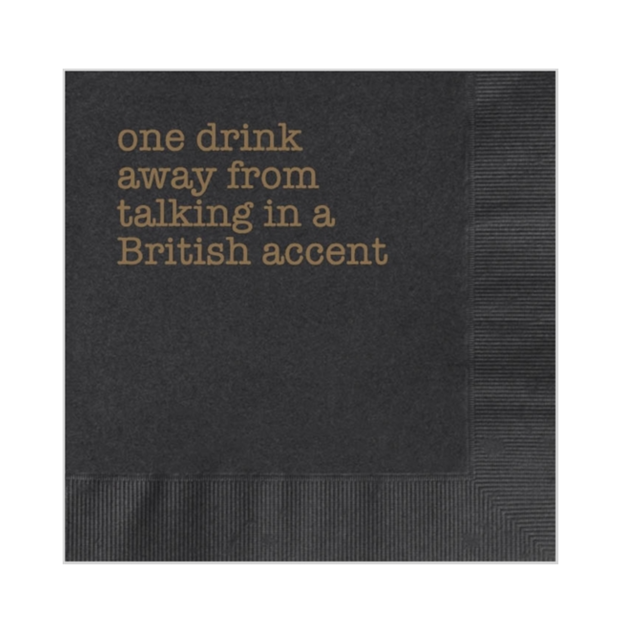 British Accent Cocktail Napkin