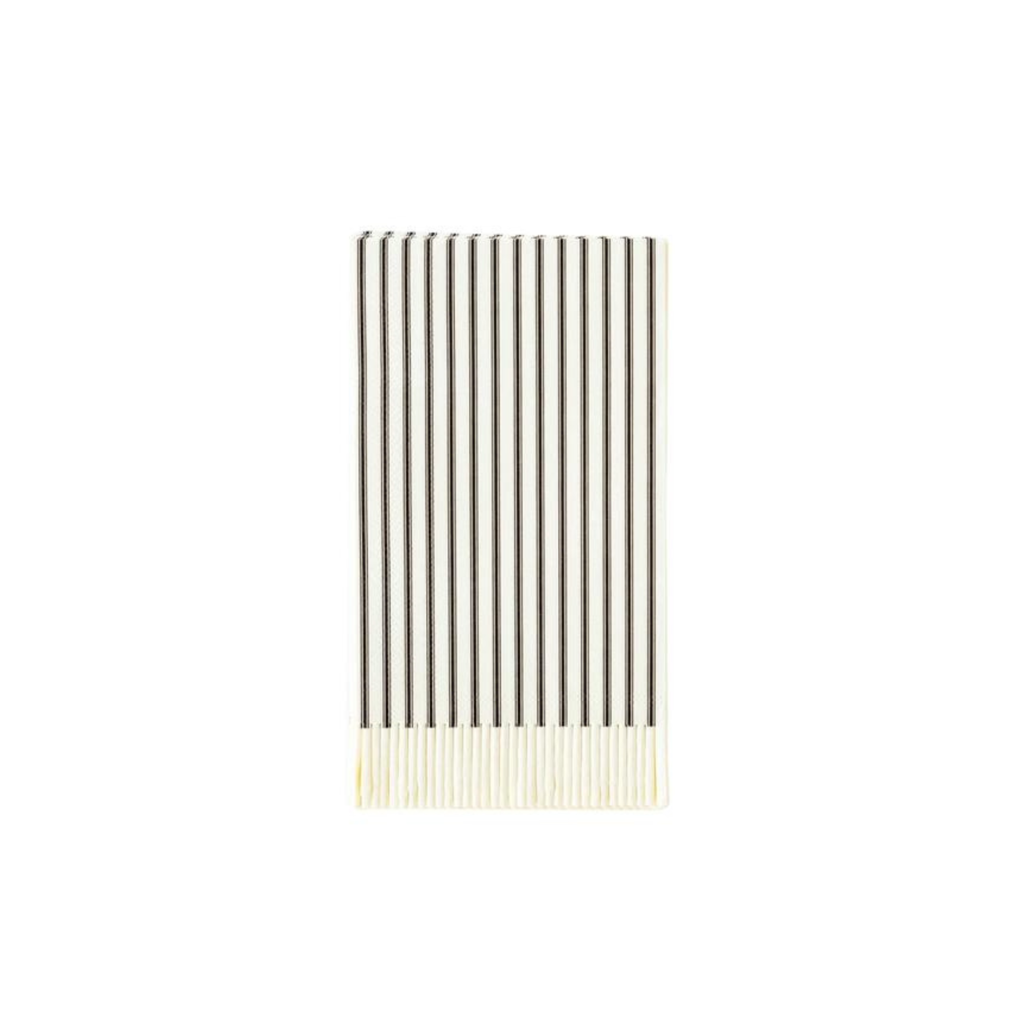 Black Ticking Fringe Dinner Napkins