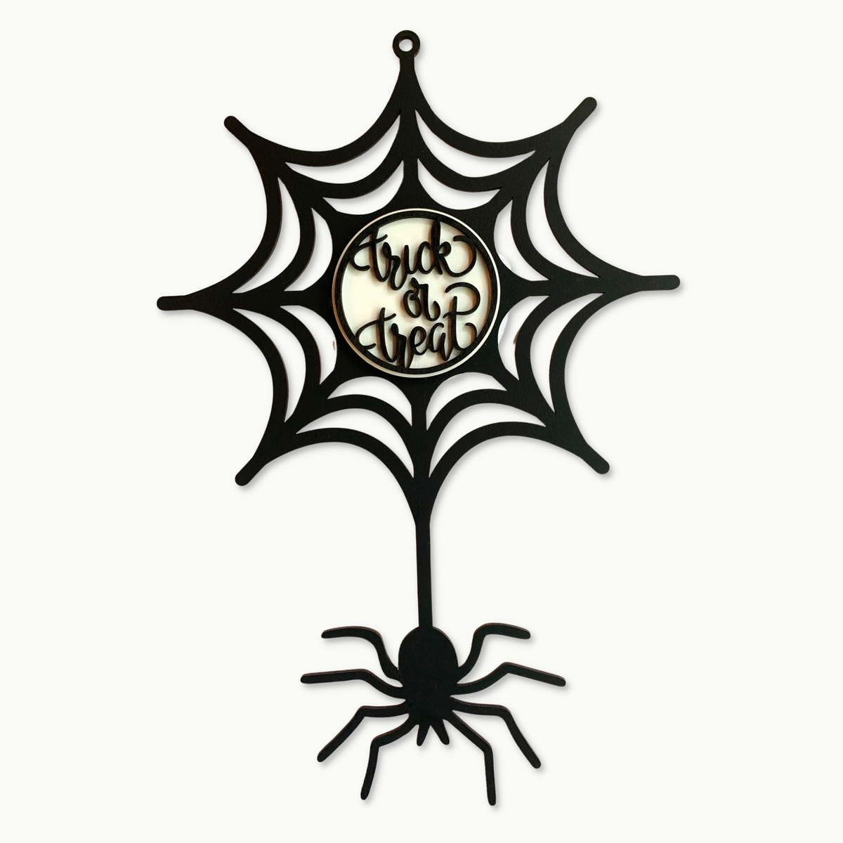Spider Web Trick or Treat Sign