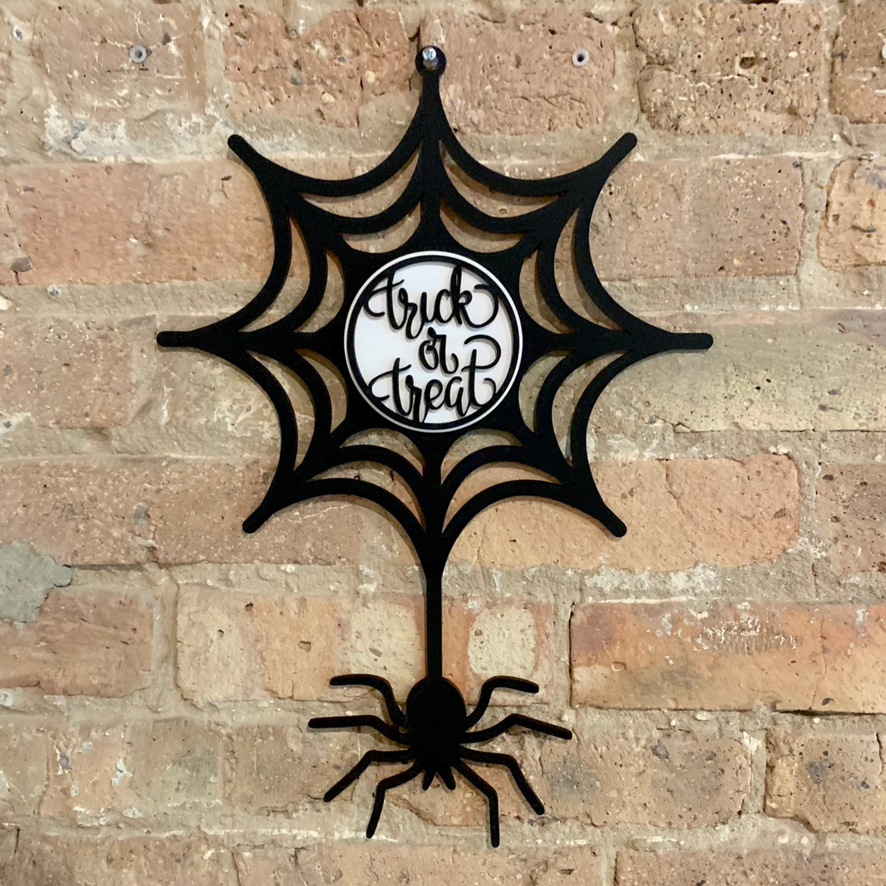 Spider Web Trick or Treat Sign