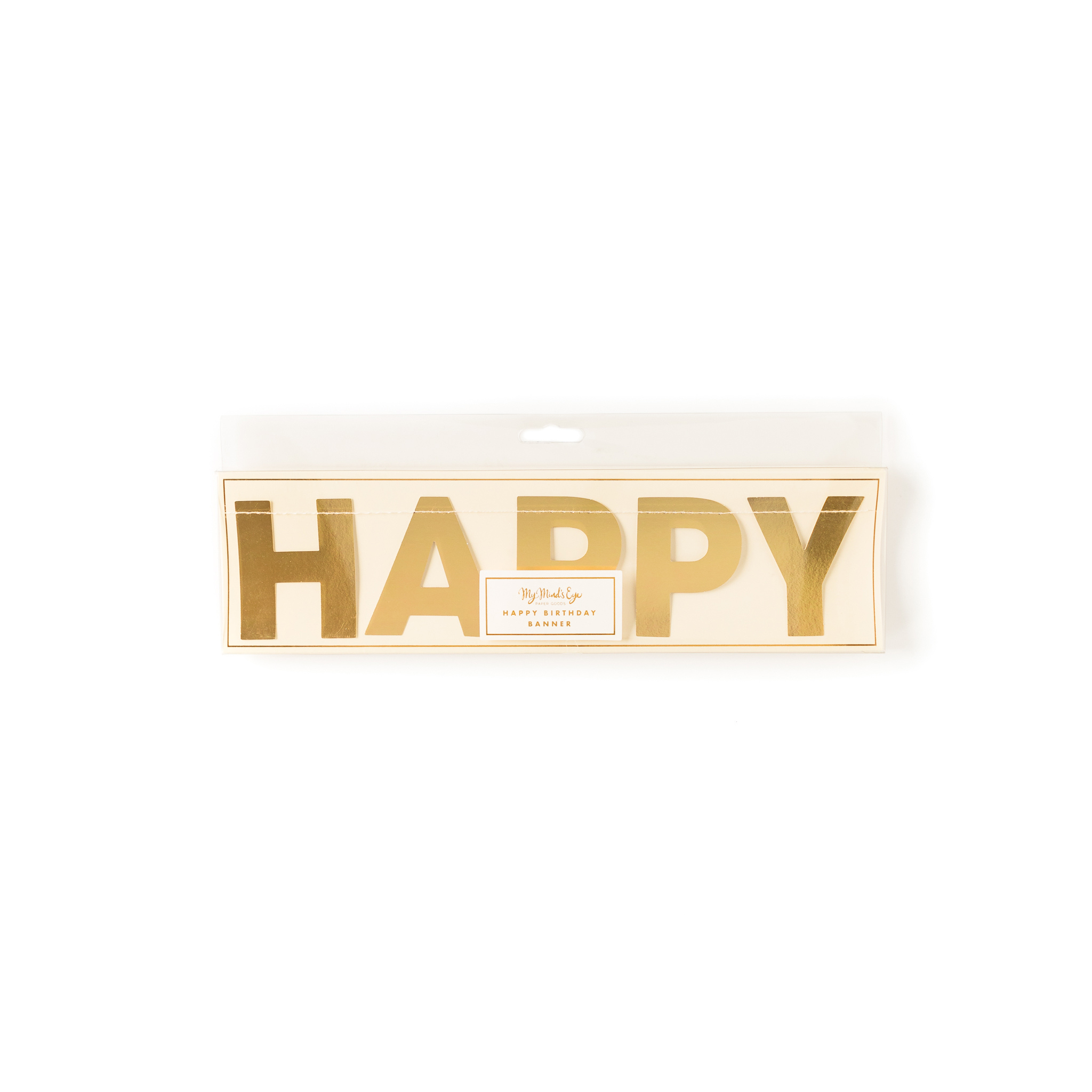 Gold Foil Happy Birthday Banner