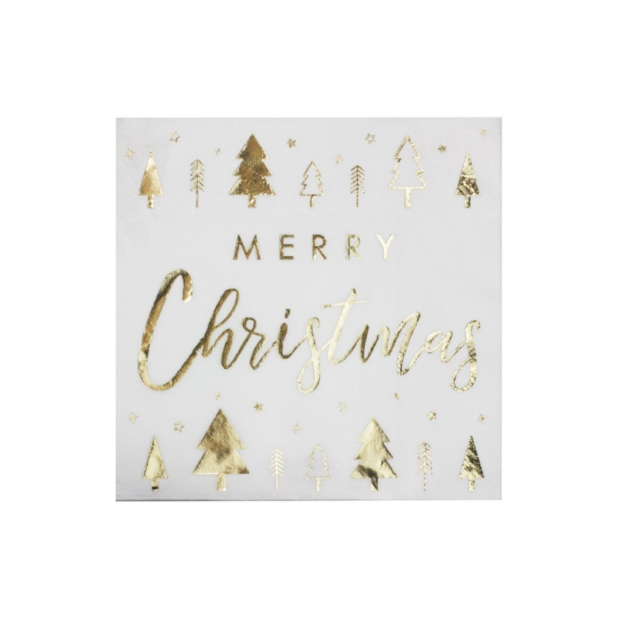 Gold 'Merry Christmas' Large Napkins