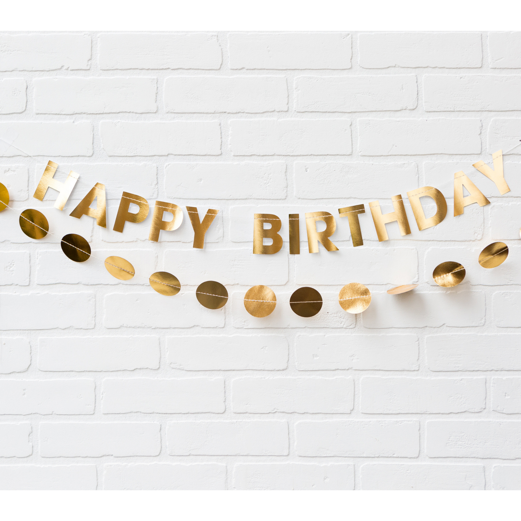 Gold Foil Happy Birthday Banner