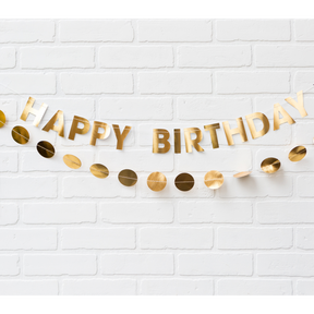 Gold Foil Happy Birthday Banner