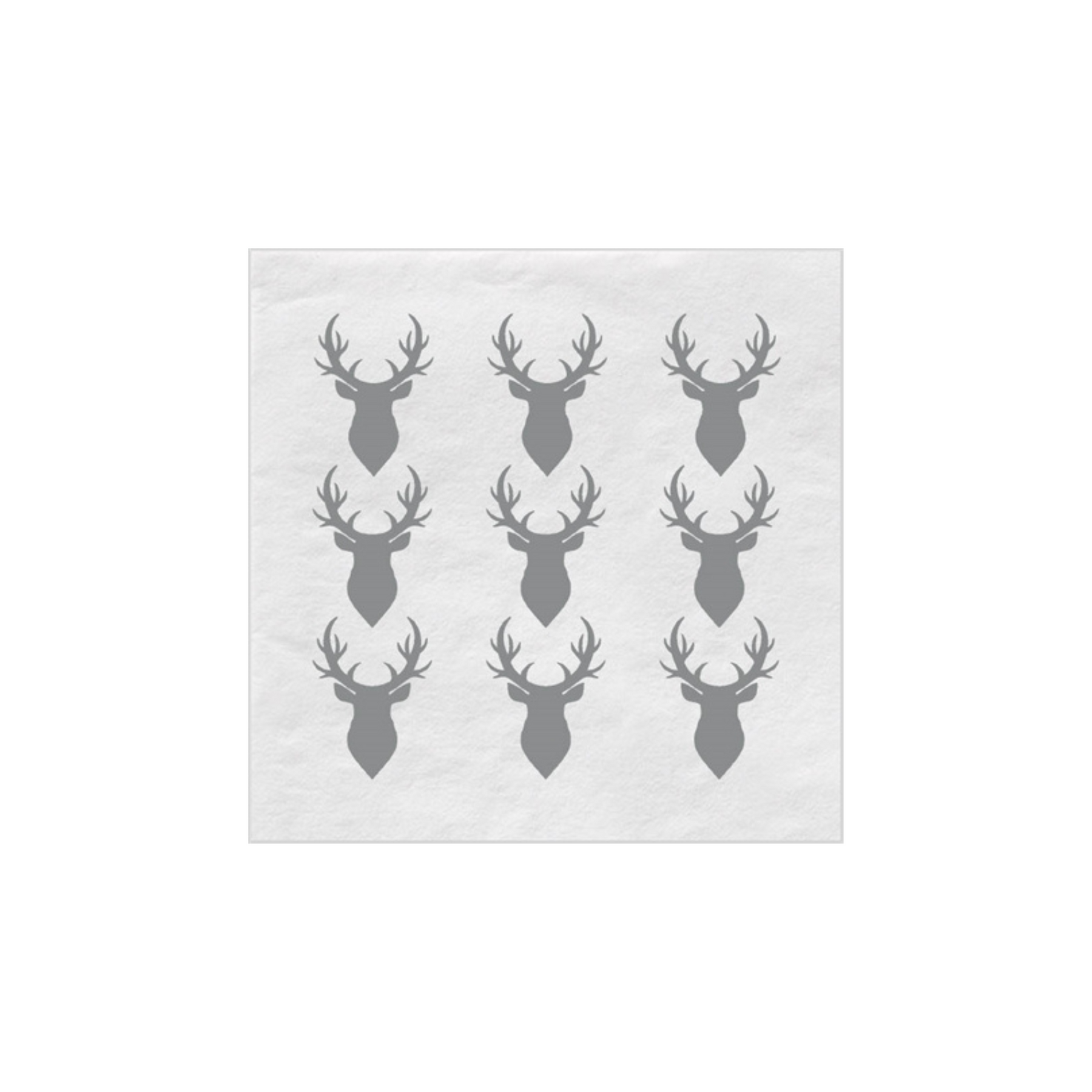 Reindeer Silver Foil Small Napkin