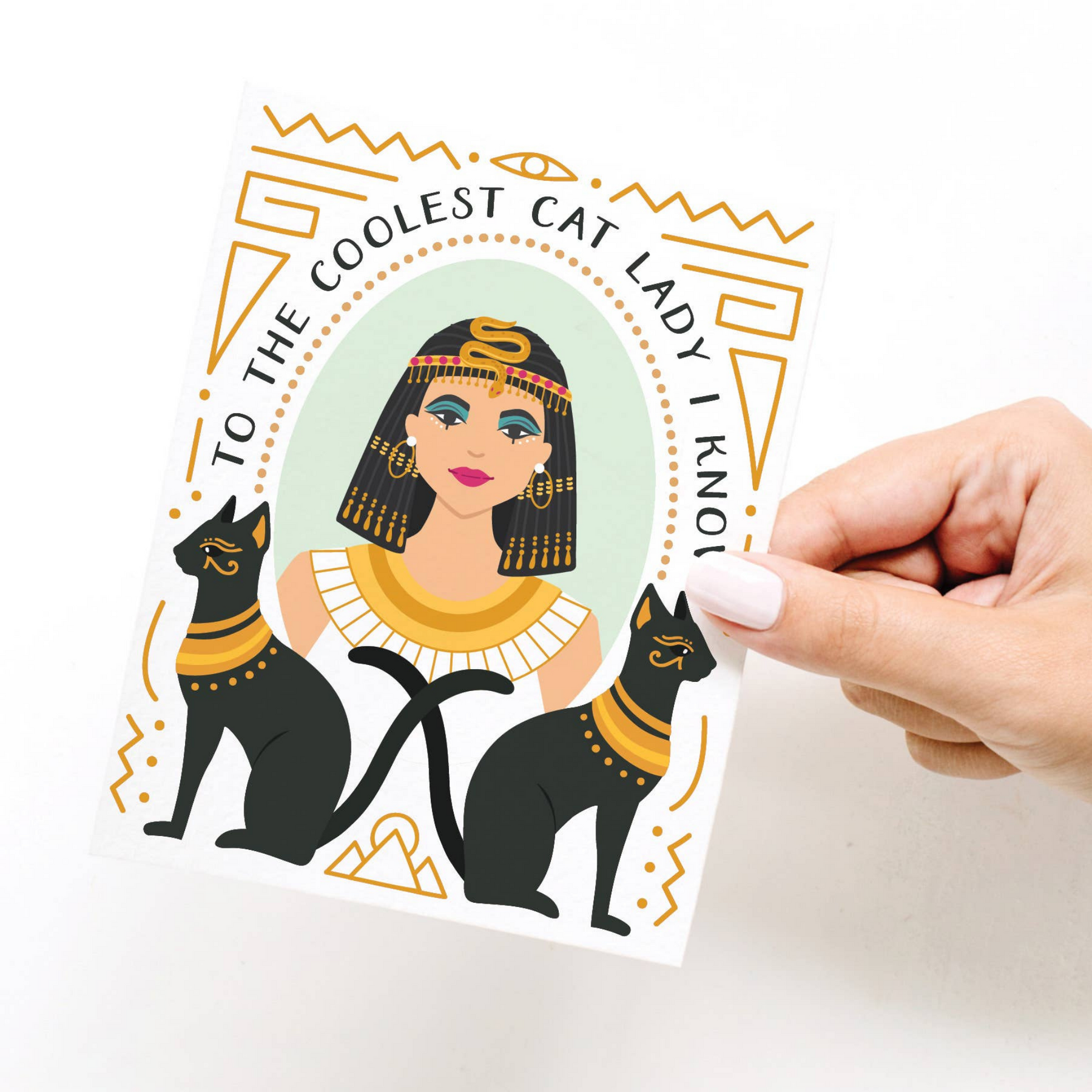 Coolest Cat Lady Birthday Card