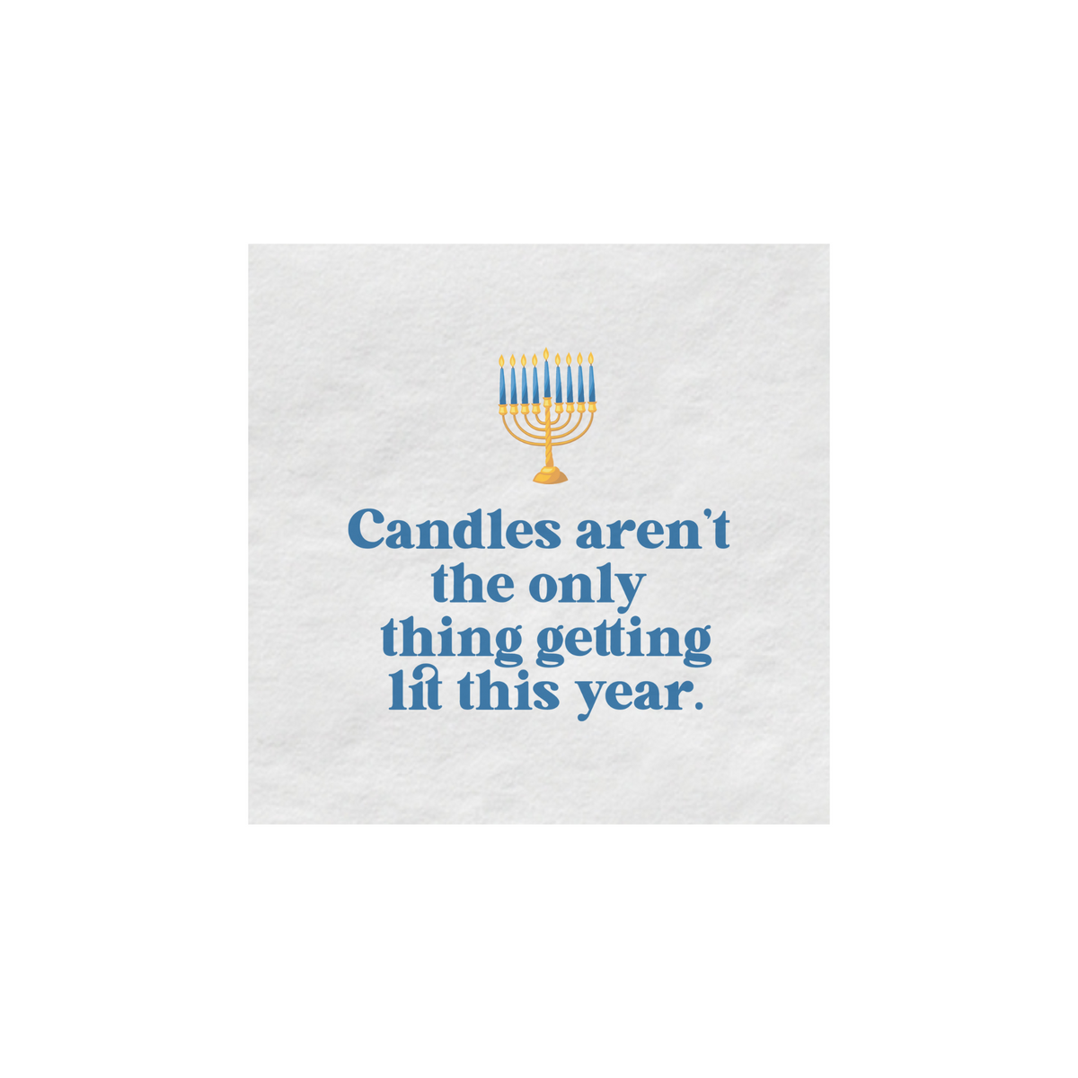 Lit Candles Small Napkin