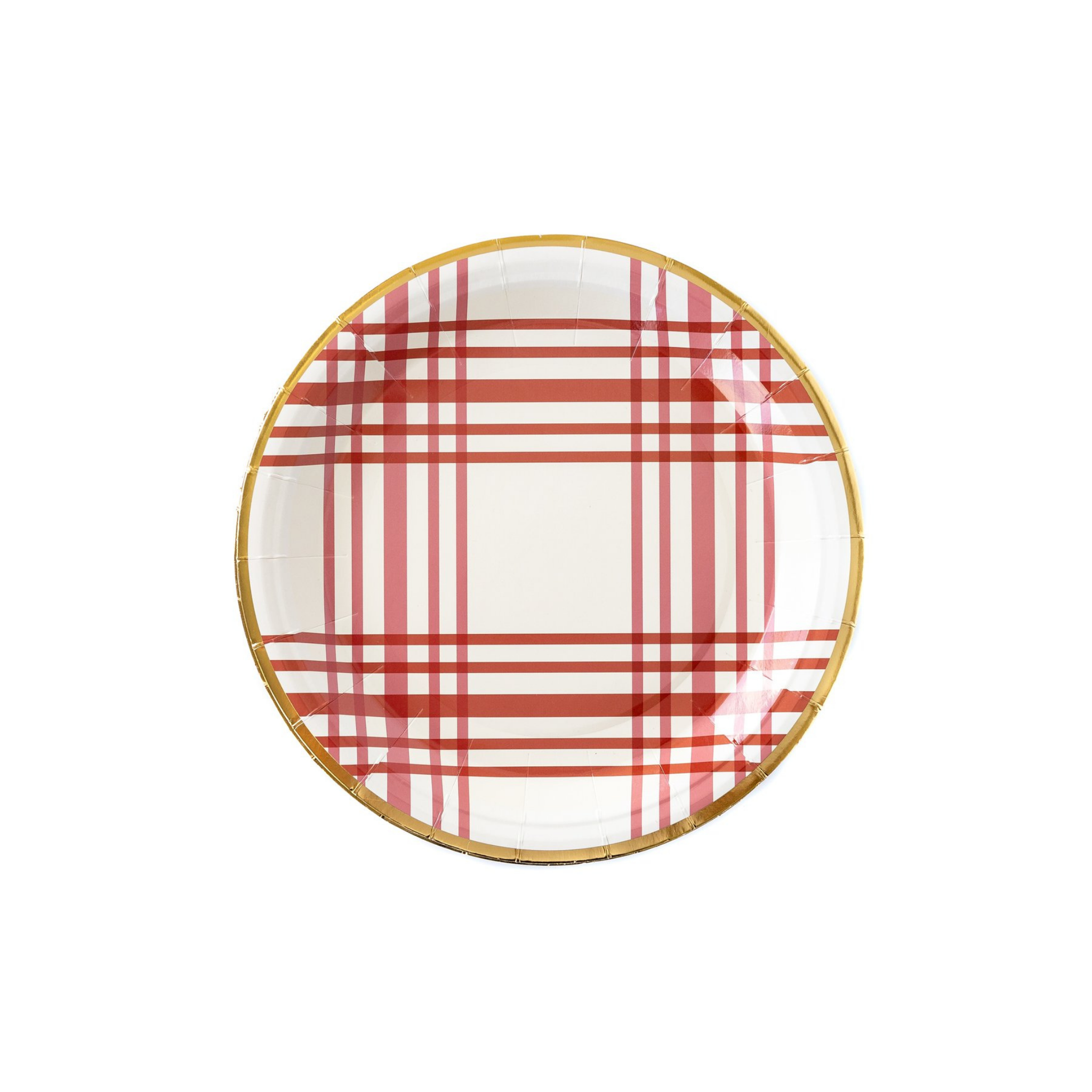 Plaid Round Plates