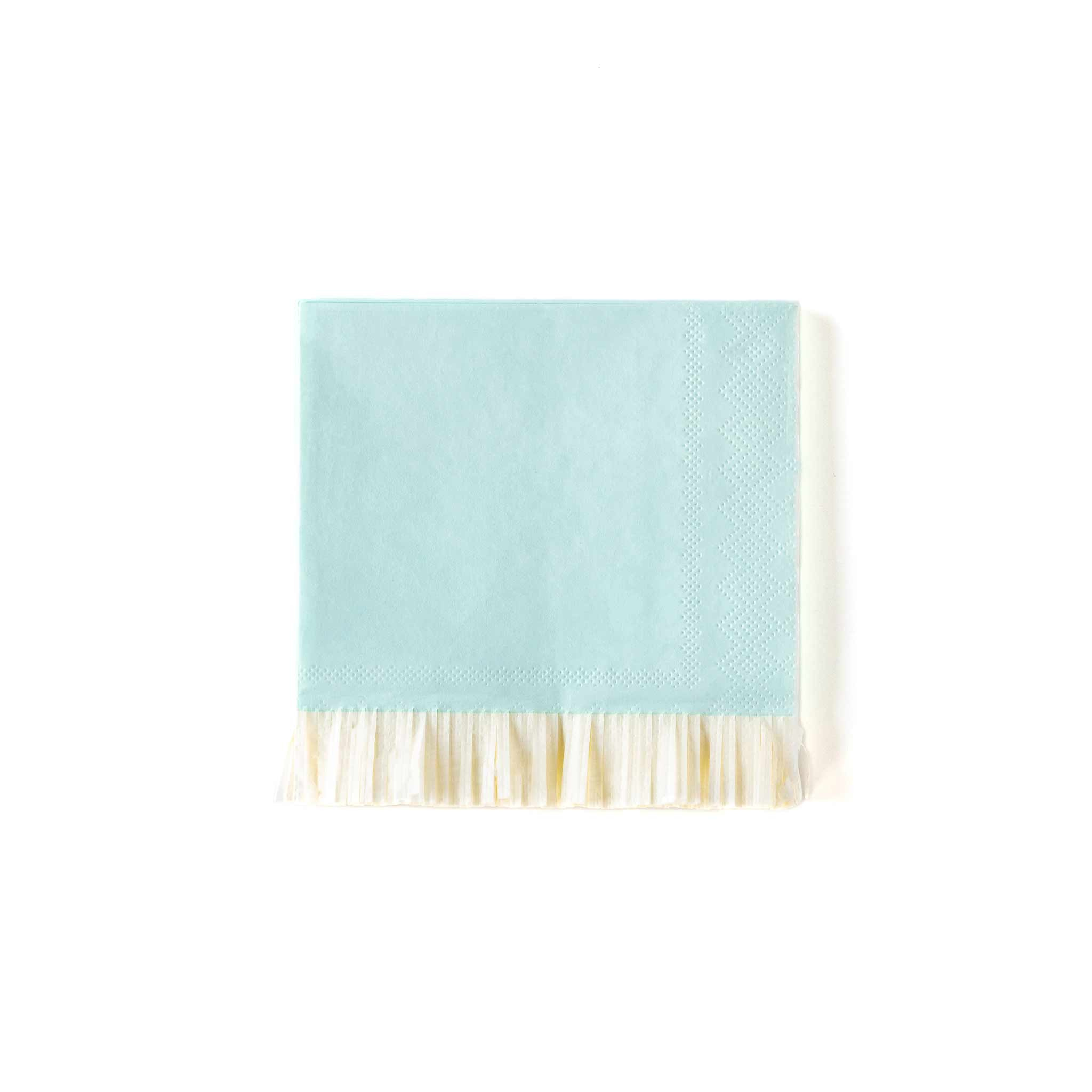 Blue Fringe Small Napkins