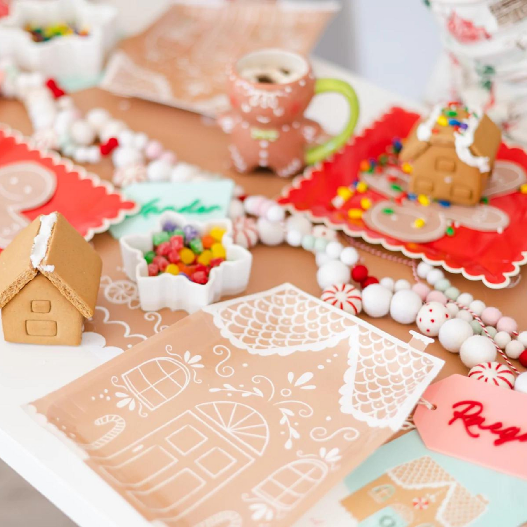 Gingerbread House Shaped Plate
