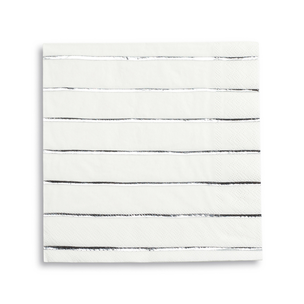 Silver Striped Large Napkins