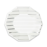 Silver Striped Large Plates