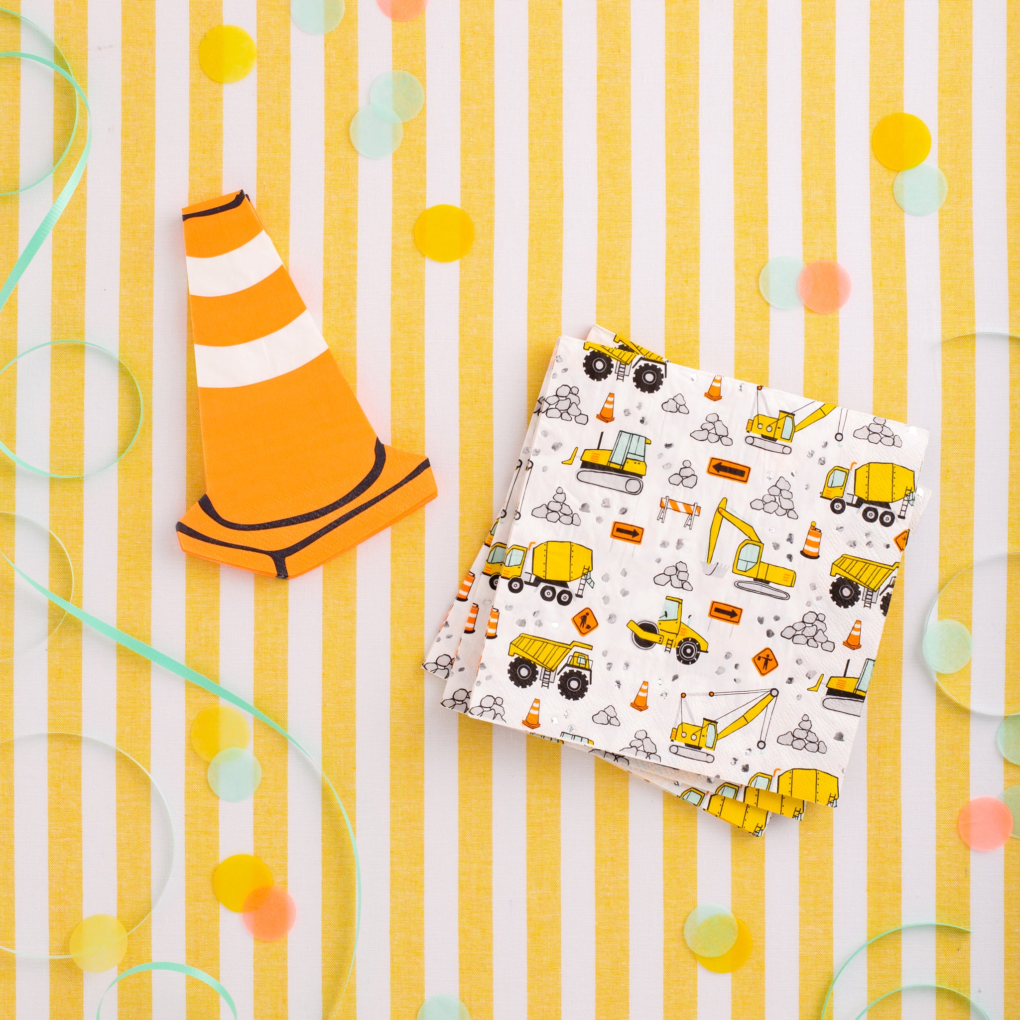 Under Construction Cone Napkins