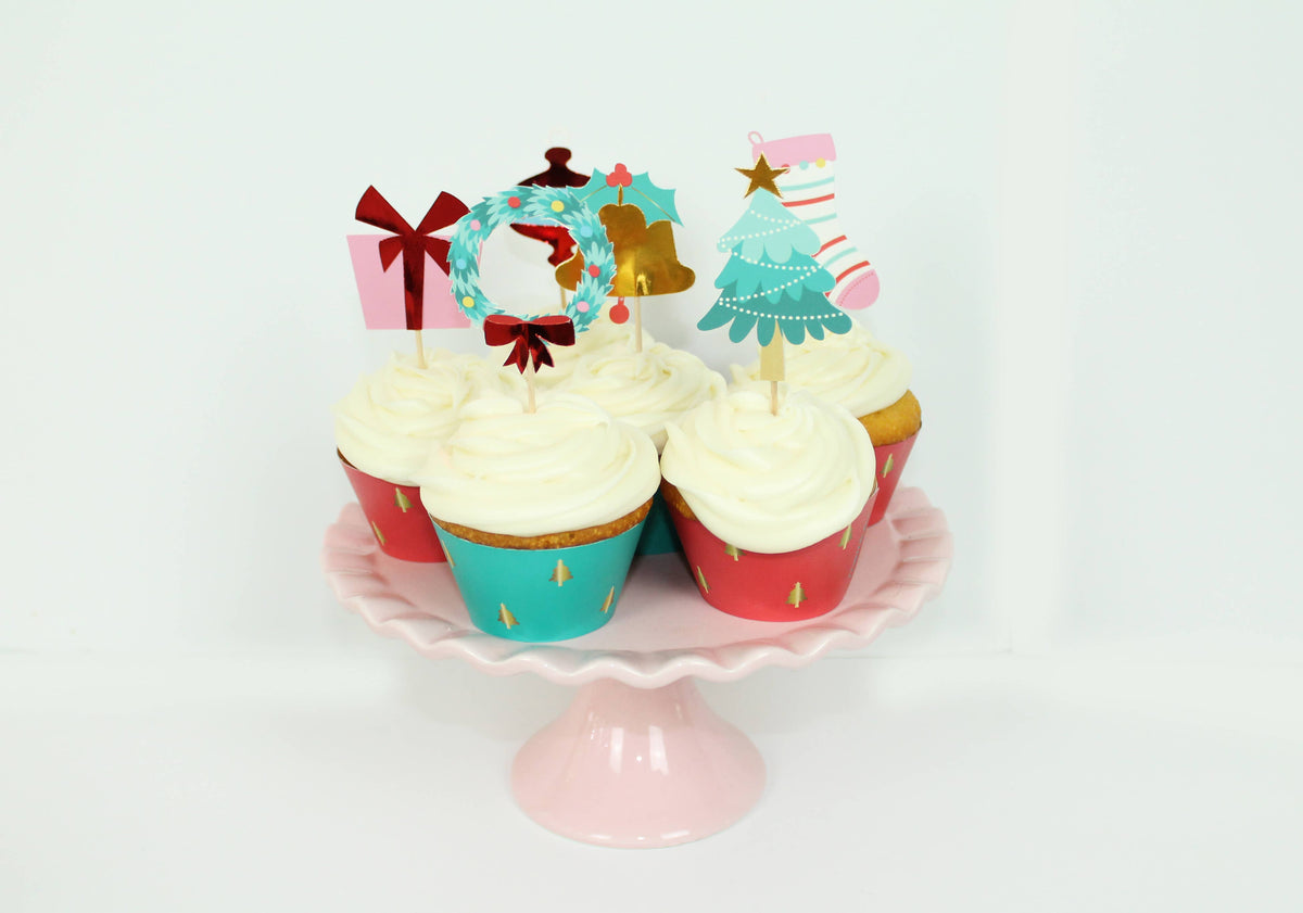 Christmas Cupcake Toppers & Wrappers