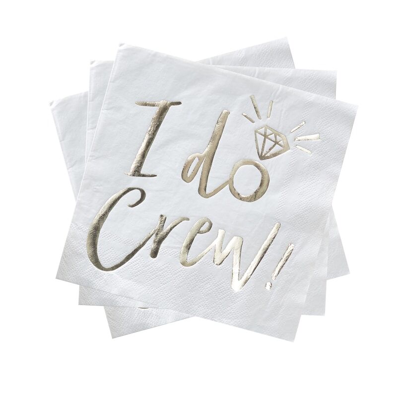 Gold 'I Do Crew' Small Napkins
